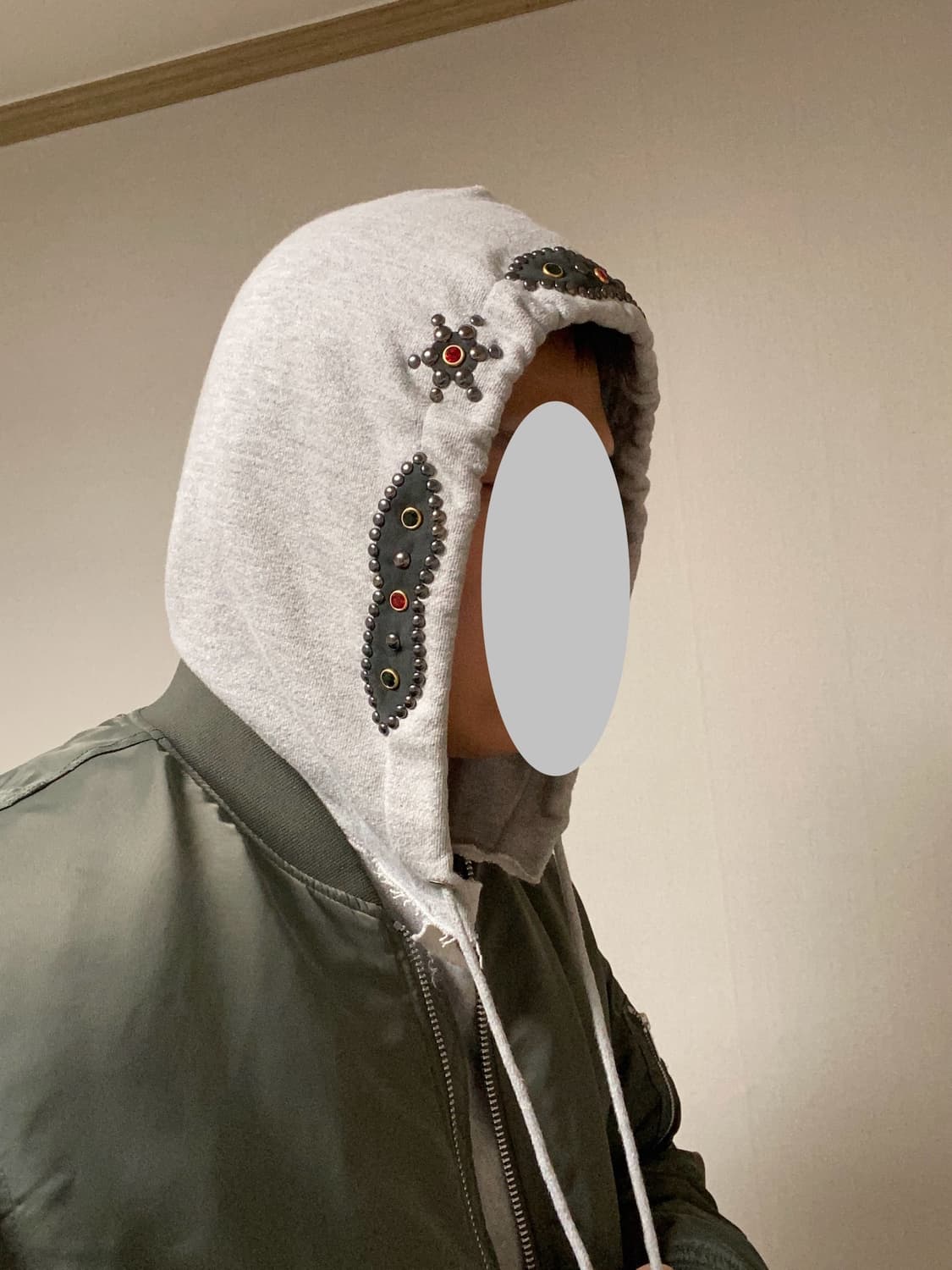 [L-XL] 잼스톤 스터드 후드 상품이미지5