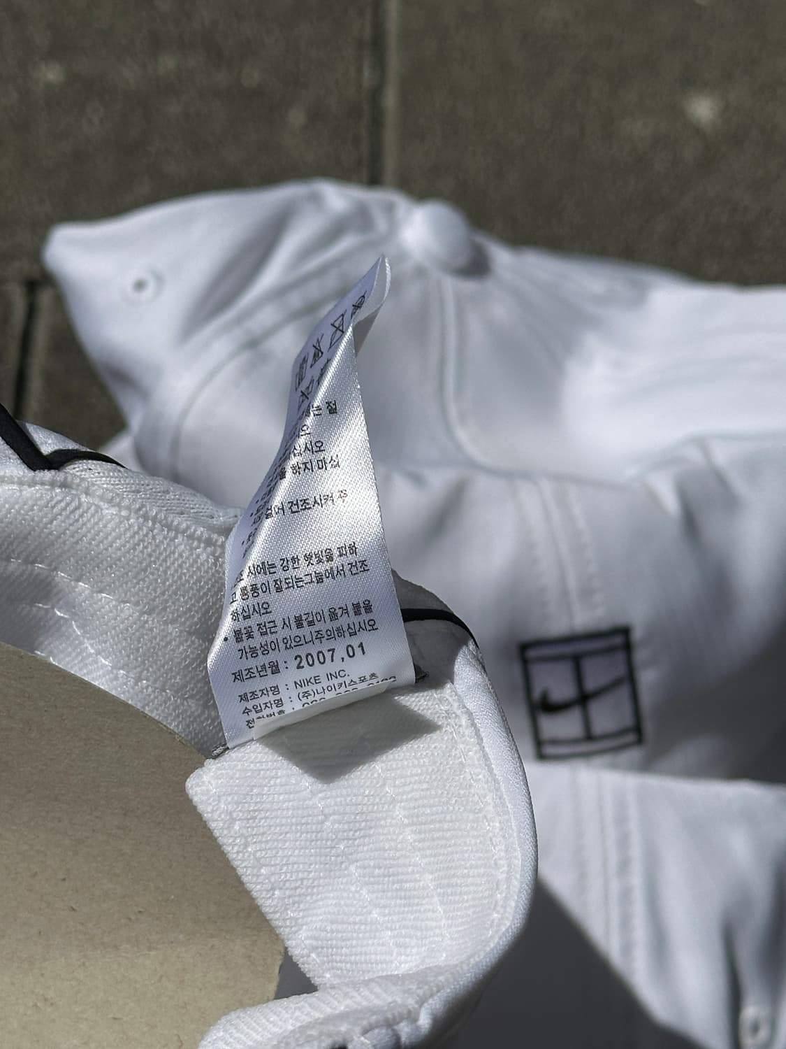 (새상품) [F] 00s NIKE 나이키 테니스로고 화이트 볼캡 모자 상품이미지6