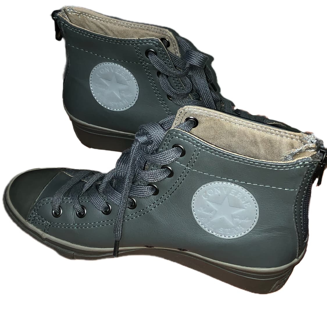 컨버스 스터드 카키 웨지힐 240 빈티지 하이탑 스니커즈 상품이미지3