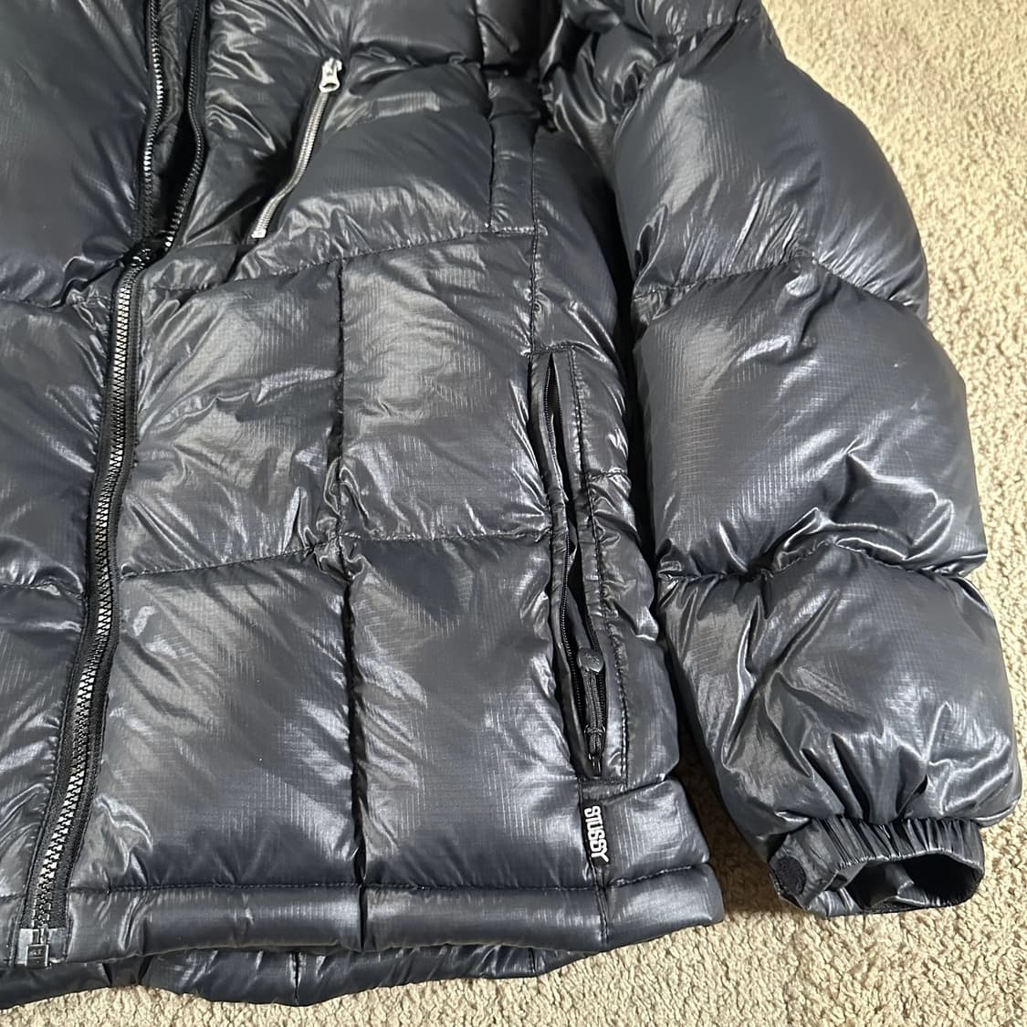 스투시 어센틱 기어 다운 푸퍼 자켓 블랙 L 상품이미지5