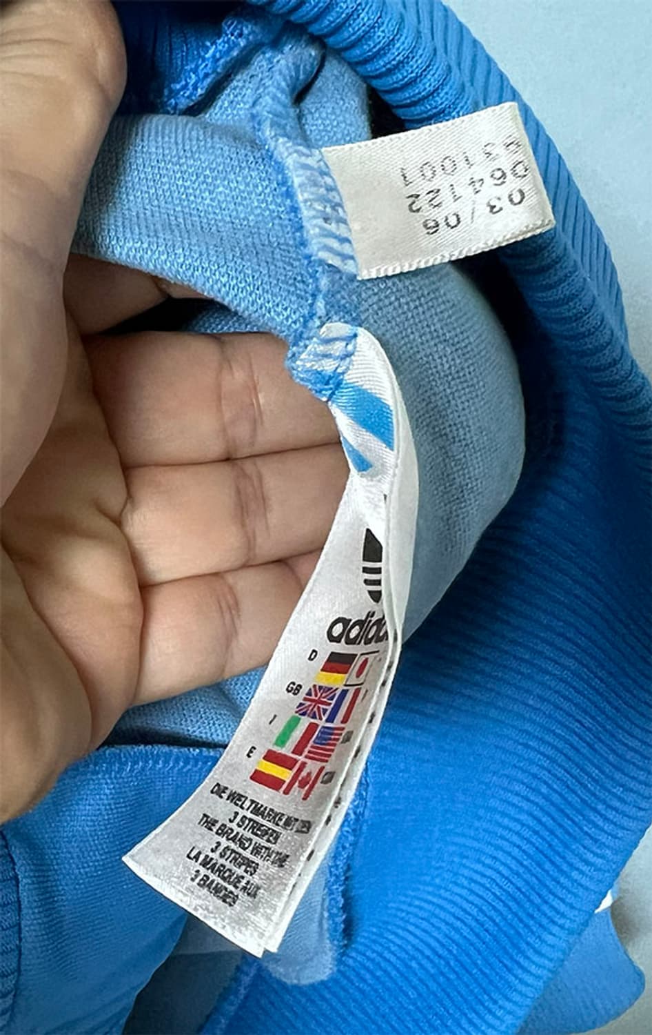 아디다스 00‘s 베켄바우어 팁탭 하늘/화이트 트랙 져지 L 100 상품이미지7