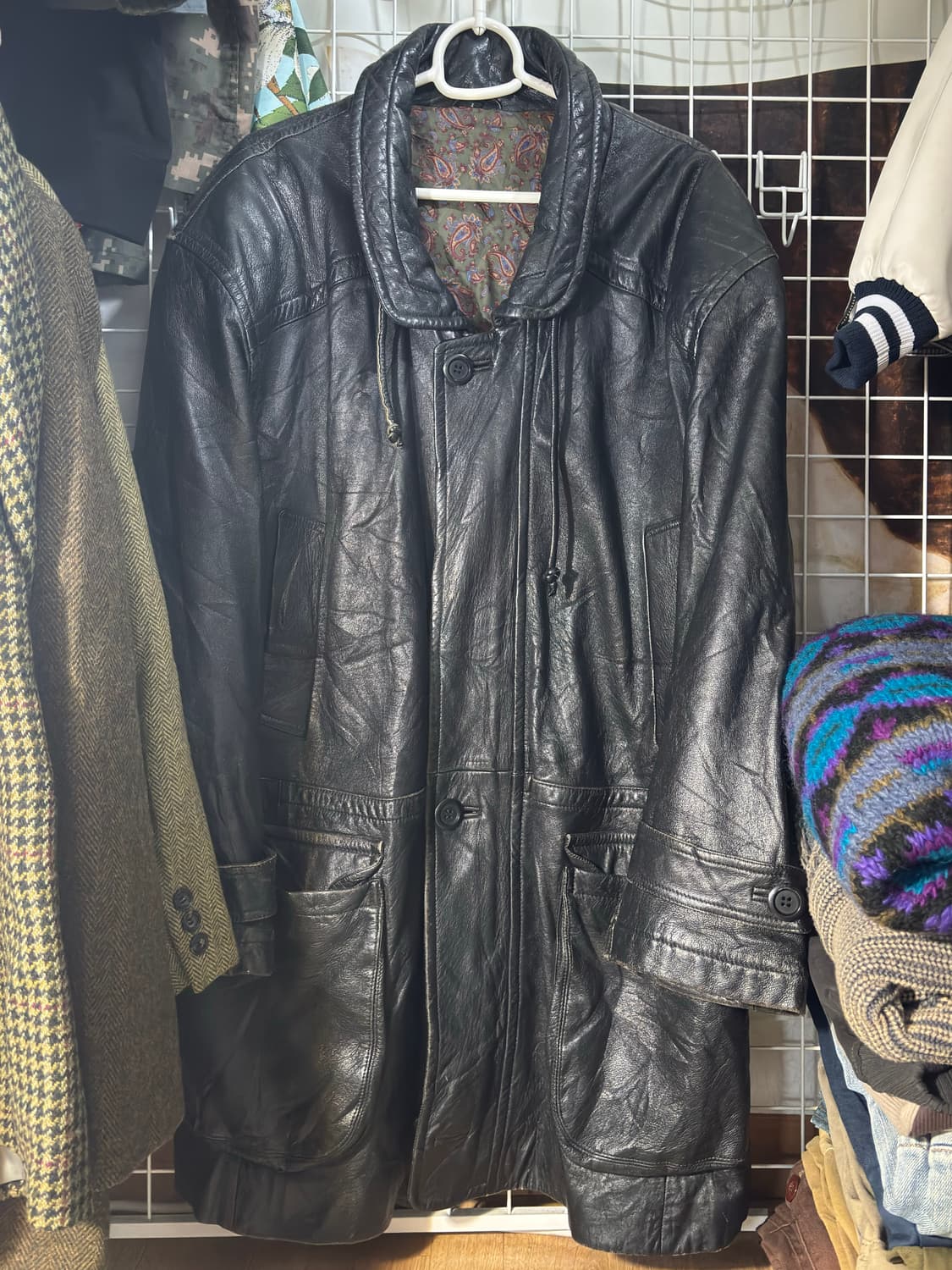 Japanese Sheepskin 레더 코트 자켓 L 상품이미지3