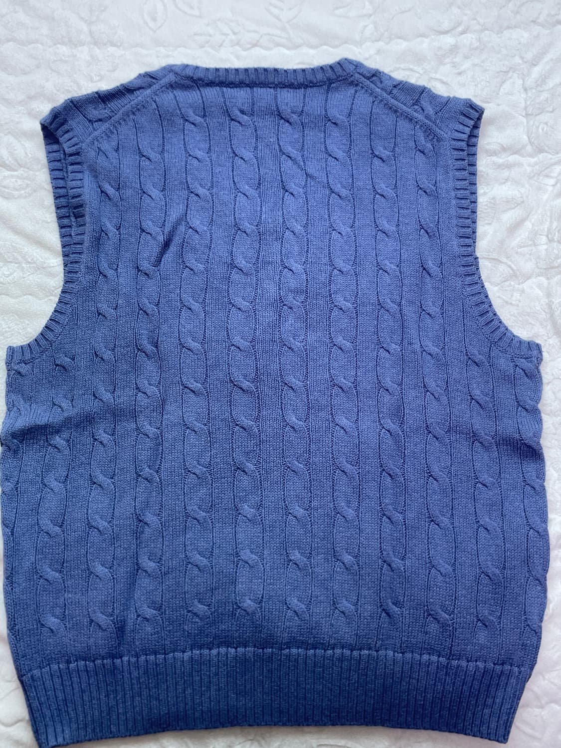 폴로 랄프 로렌 케이블 니트 코튼 V넥 스웨터 베스트  상품이미지1