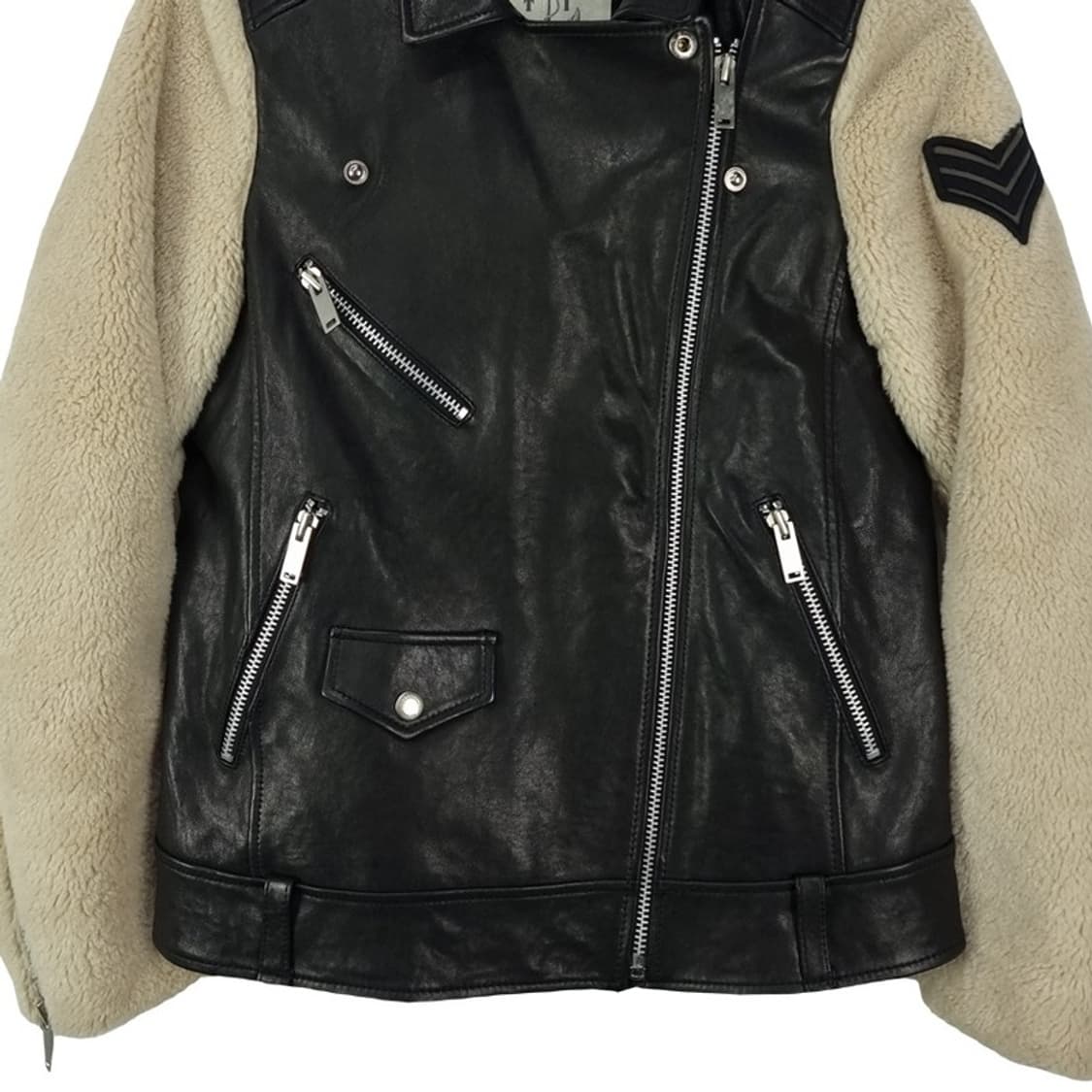 [써스데이아일랜드] 리얼 램스킨 후리스 소매 라이더 자켓 M18668 상품이미지5