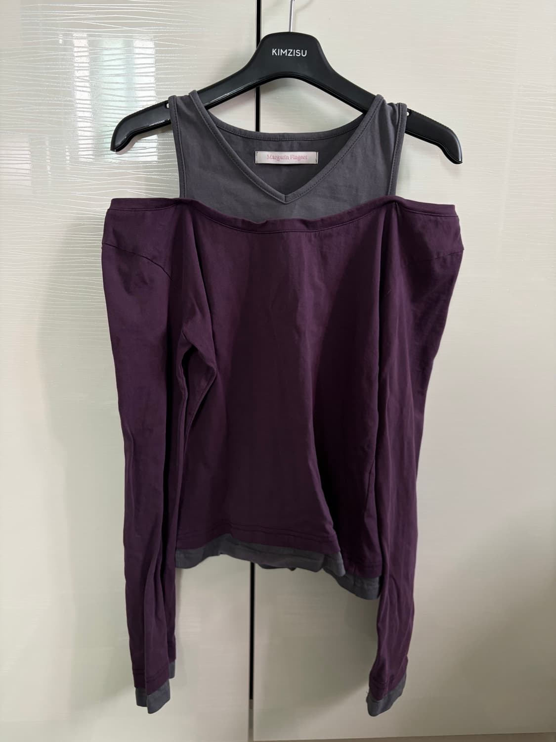 마가린핑거스 레이어드 컷아웃 티셔츠 오프숄더 상품이미지4