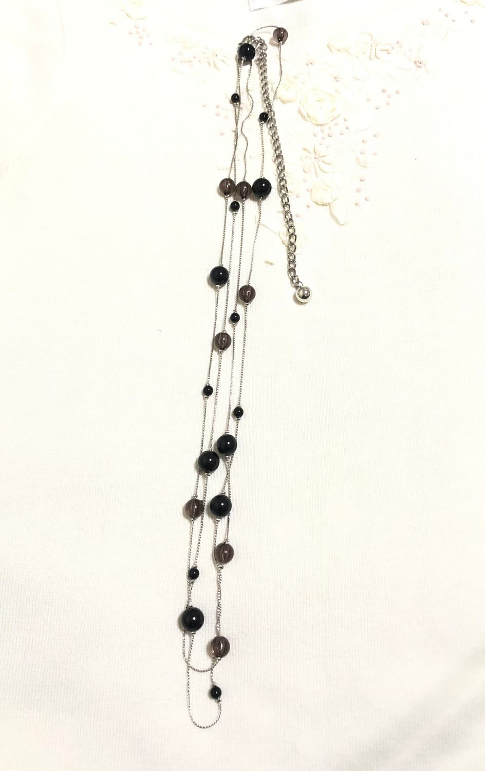 빈티지 블랙 퍼플 체인 벨트 페어리 오리엔탈 긱시크 갸루 펑크 목걸이 상품이미지1