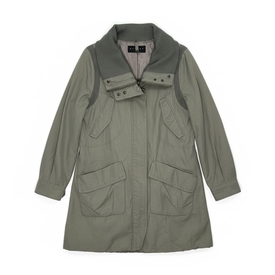 시슬리 카키 야상 점퍼 코트 상품이미지1