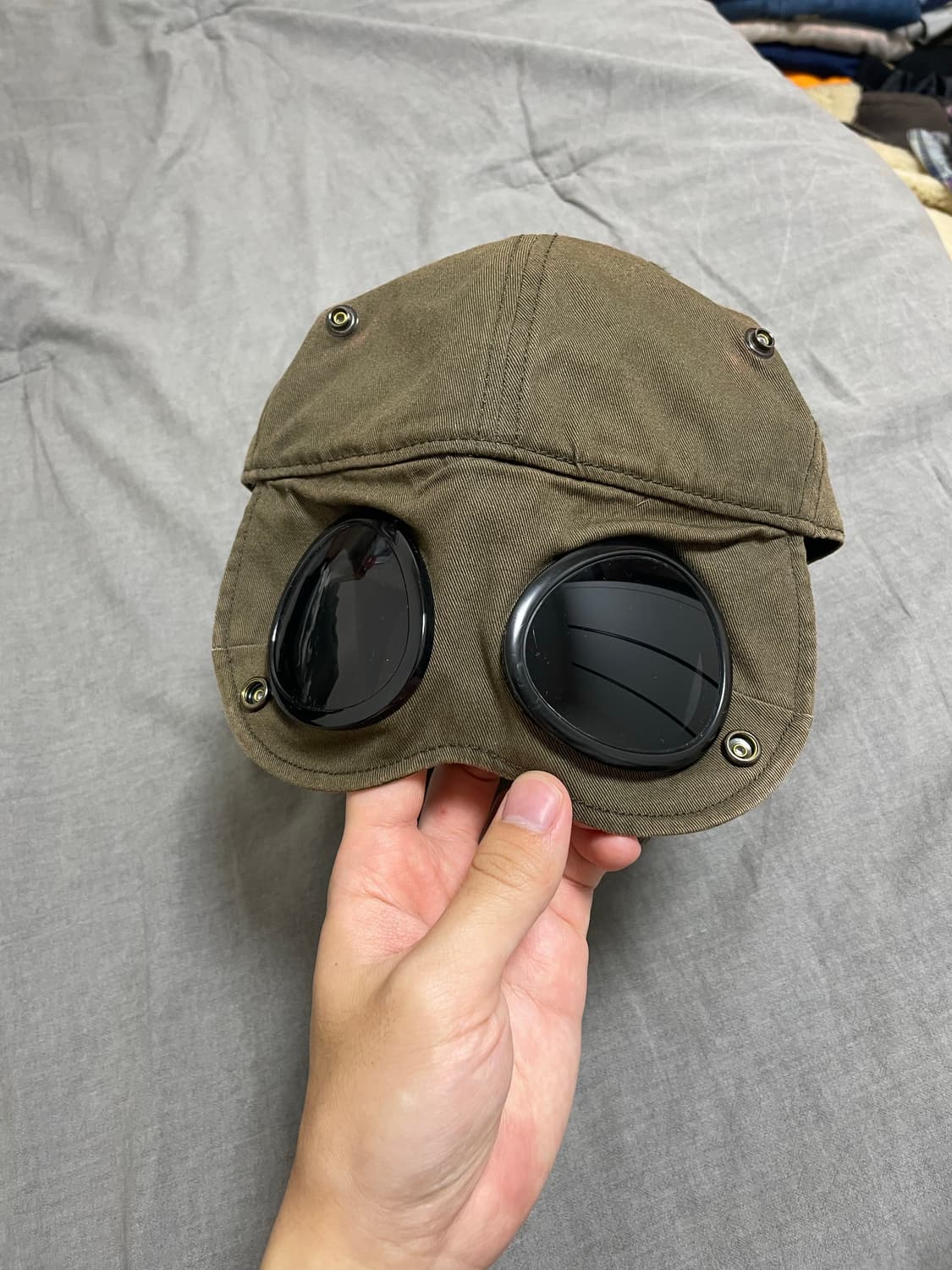 (풀패키지)씨피컴퍼니 22SS 개버딘 고글 캡 아이비그린 M 상품이미지5