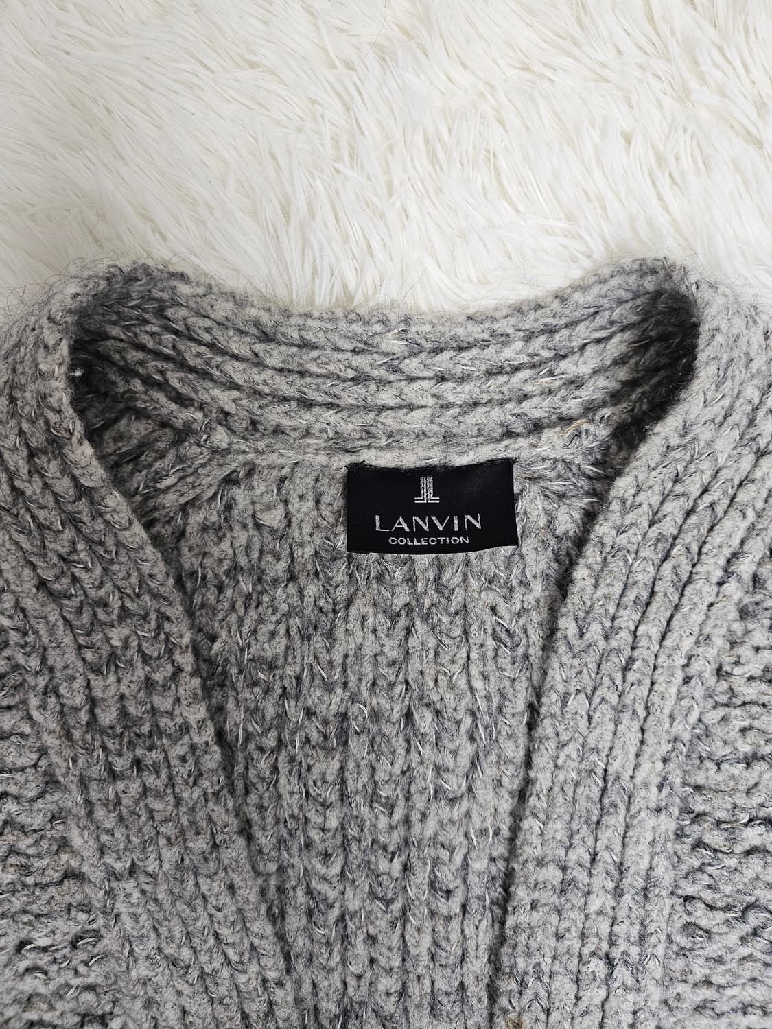 랑방 컬렉션 캐시미어 혼방 오픈 그레이 롱 가디건 90 상품이미지3