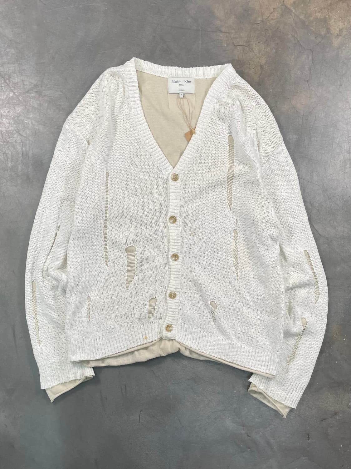 마뗑킴 레이어 그런지 니트 가디건 상품이미지1