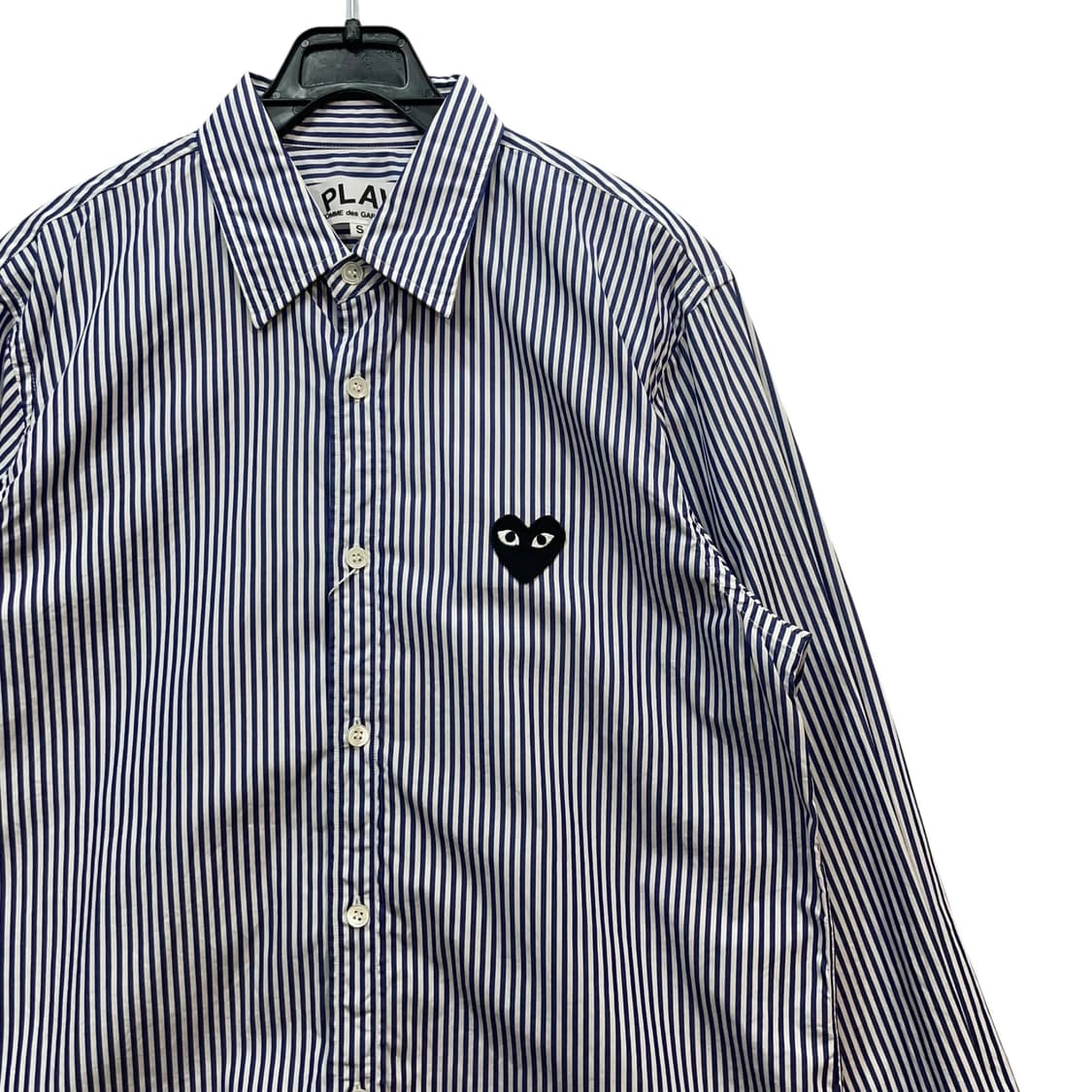 CDG Play Stripe Heart Shirt 상품이미지4