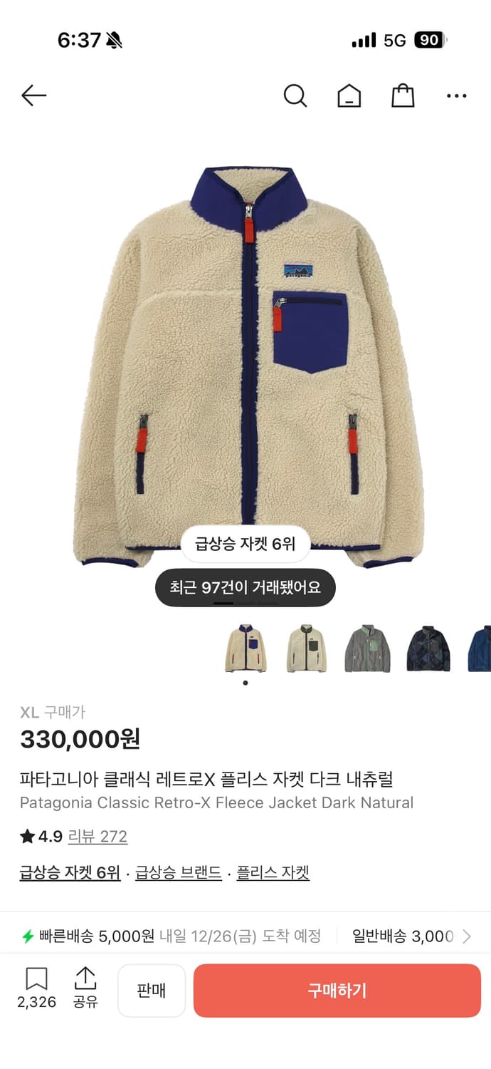 파타고니아 후리스자켓 (지디착용) 상품이미지1