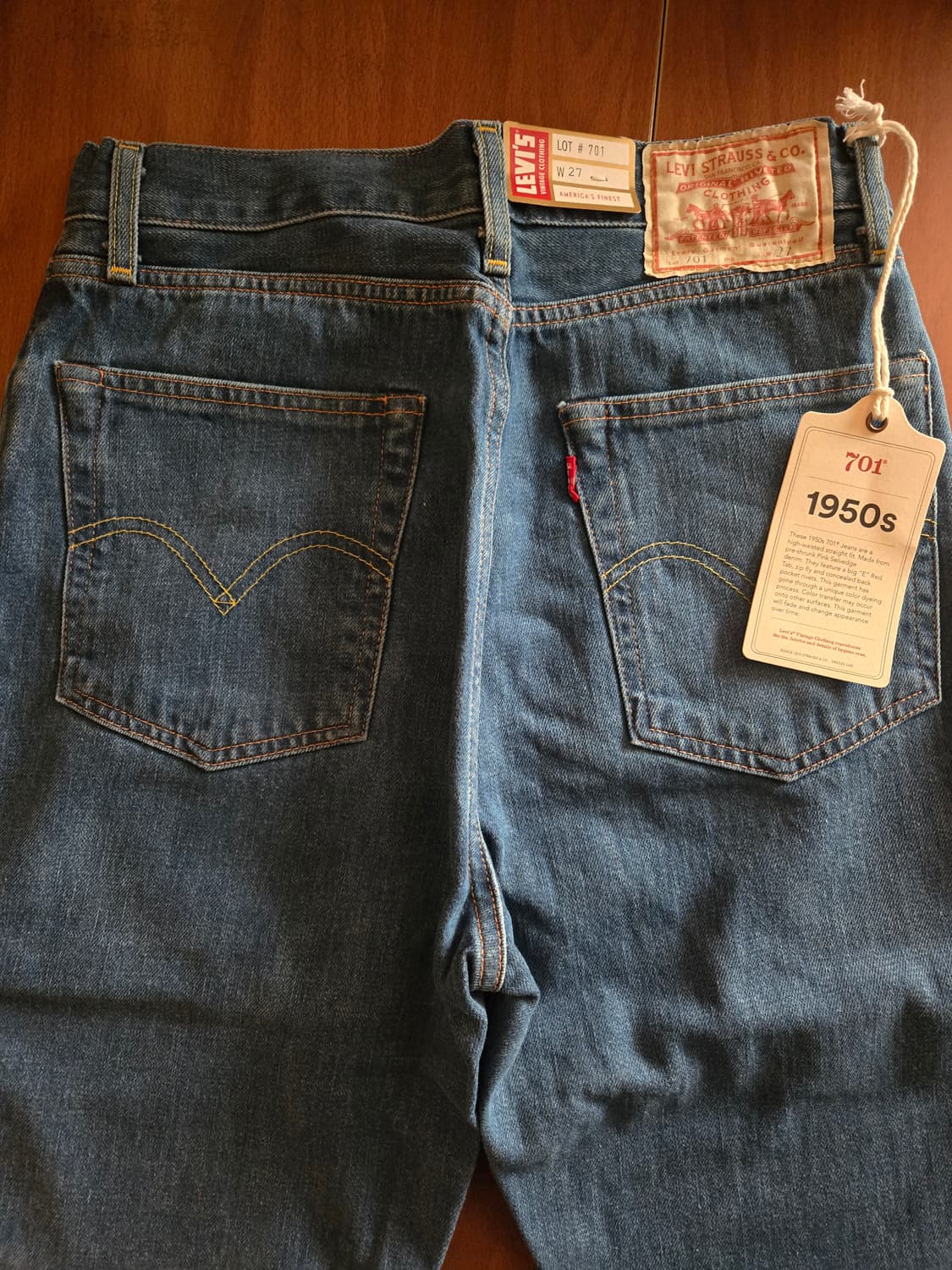 리바이스 LVC 701 셀비지 데님 팬츠 상품이미지3