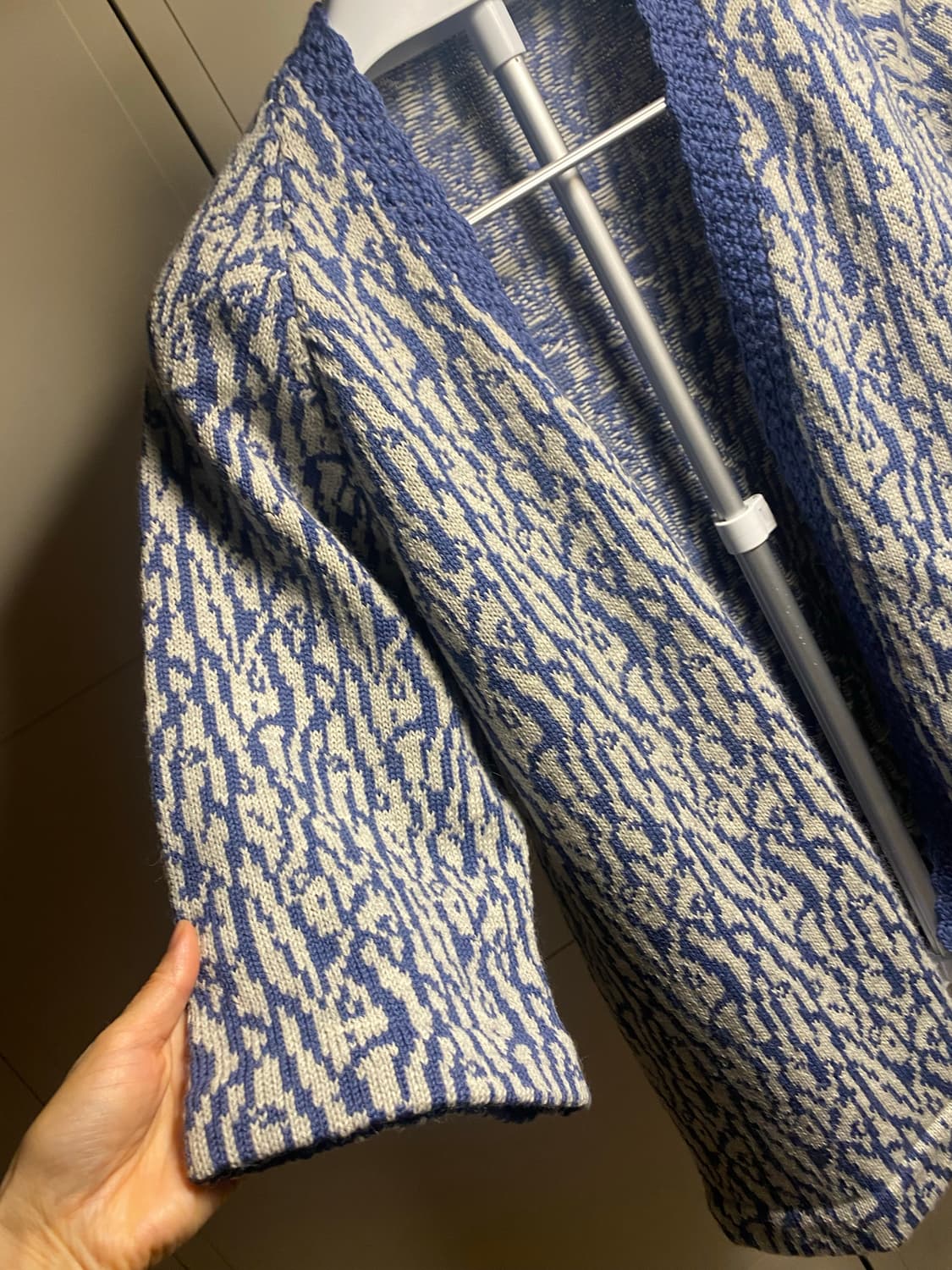 패턴 니트 가디건 상품이미지3