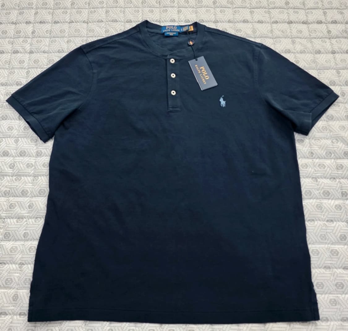 폴로 랄프로렌 남성 헨리넥 티셔츠 100 상품이미지3