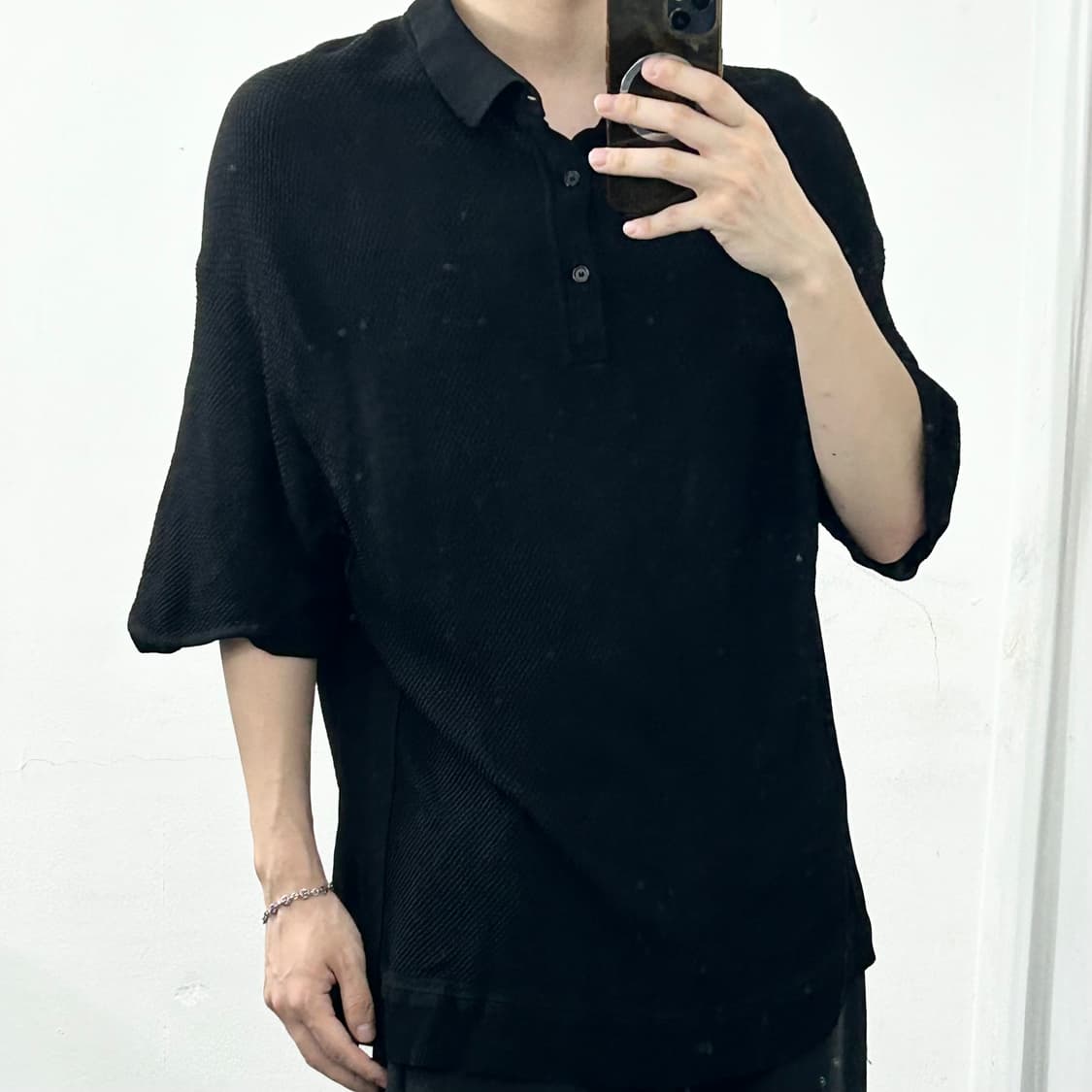 준지 카라넥 반팔 니트 상품이미지1
