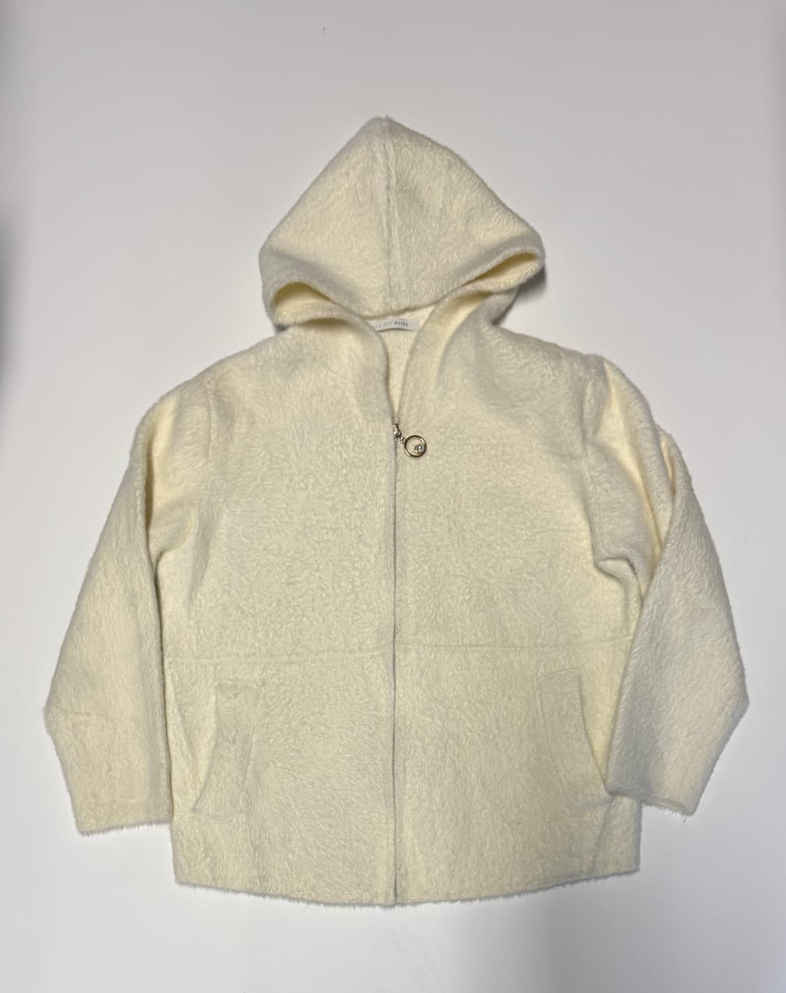 여성 올리브데올리브 귀여운 니트 후드 자켓 아이보리 상품이미지1