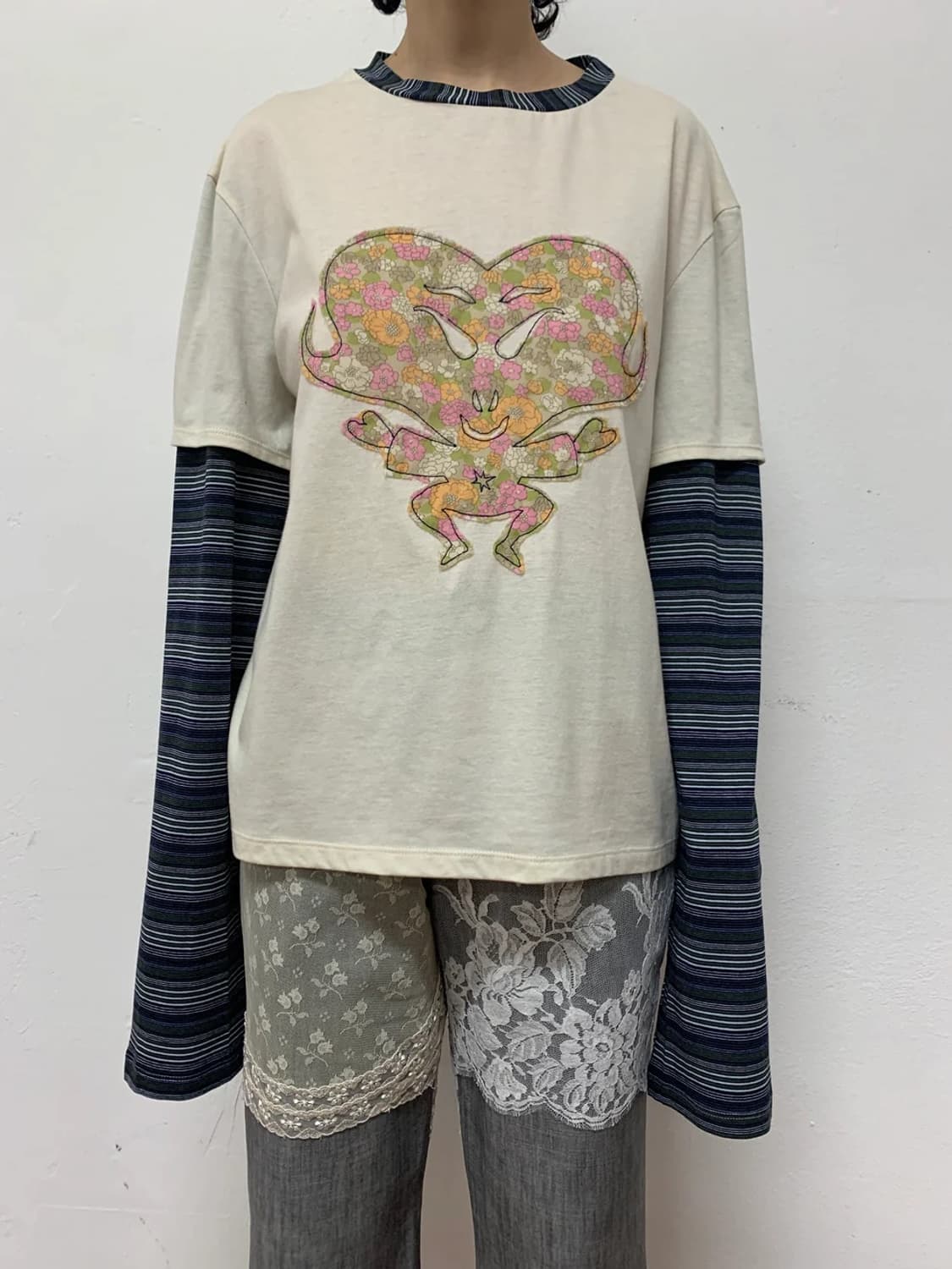 Garbage Core cuore double t-shirt 상품이미지2