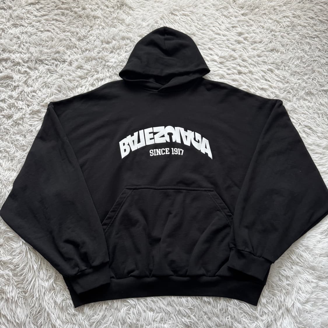 BALENCIAGA 일본빈티지 후드티 발렌시아가 백 플립 라운드 XXL  상품이미지2