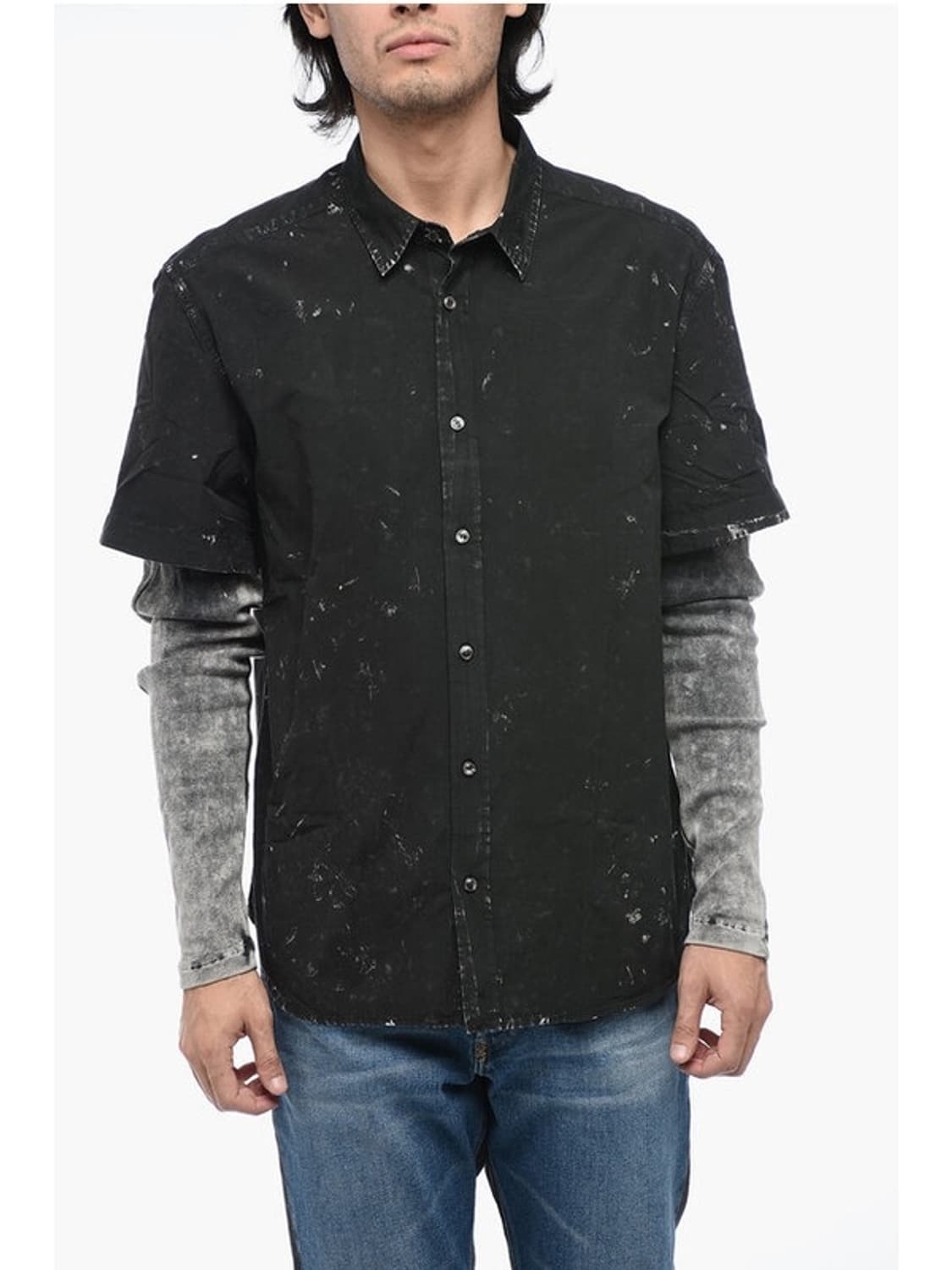 [50] diesel 디젤 s-marl 레이어드 셔츠 상품이미지1