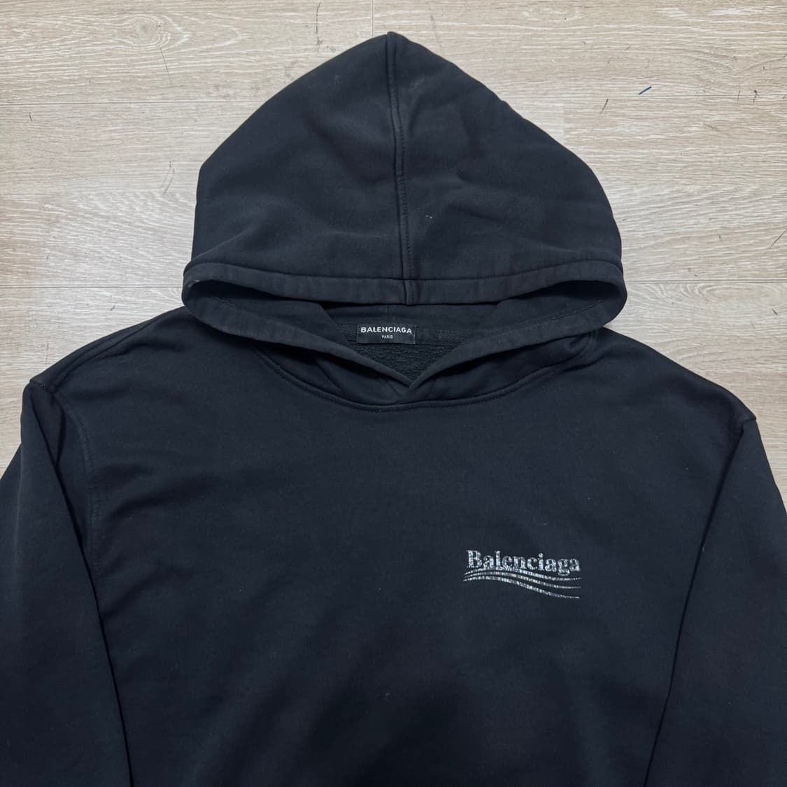 발렌시아가 웨이브로고 후드티 상품이미지2