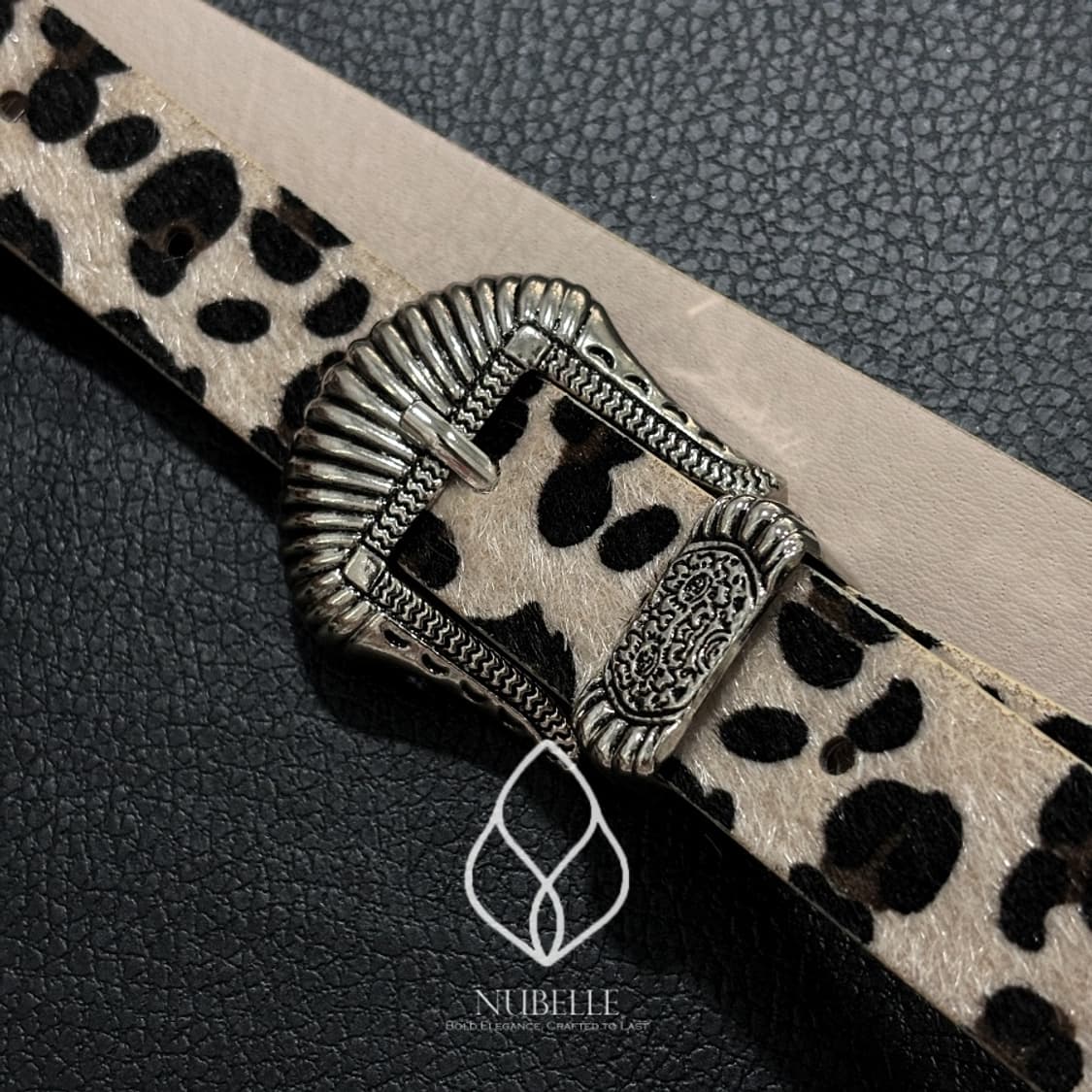 🌗 Leopard western belt / 호피 송치털 웨스턴 벨트 상품이미지4