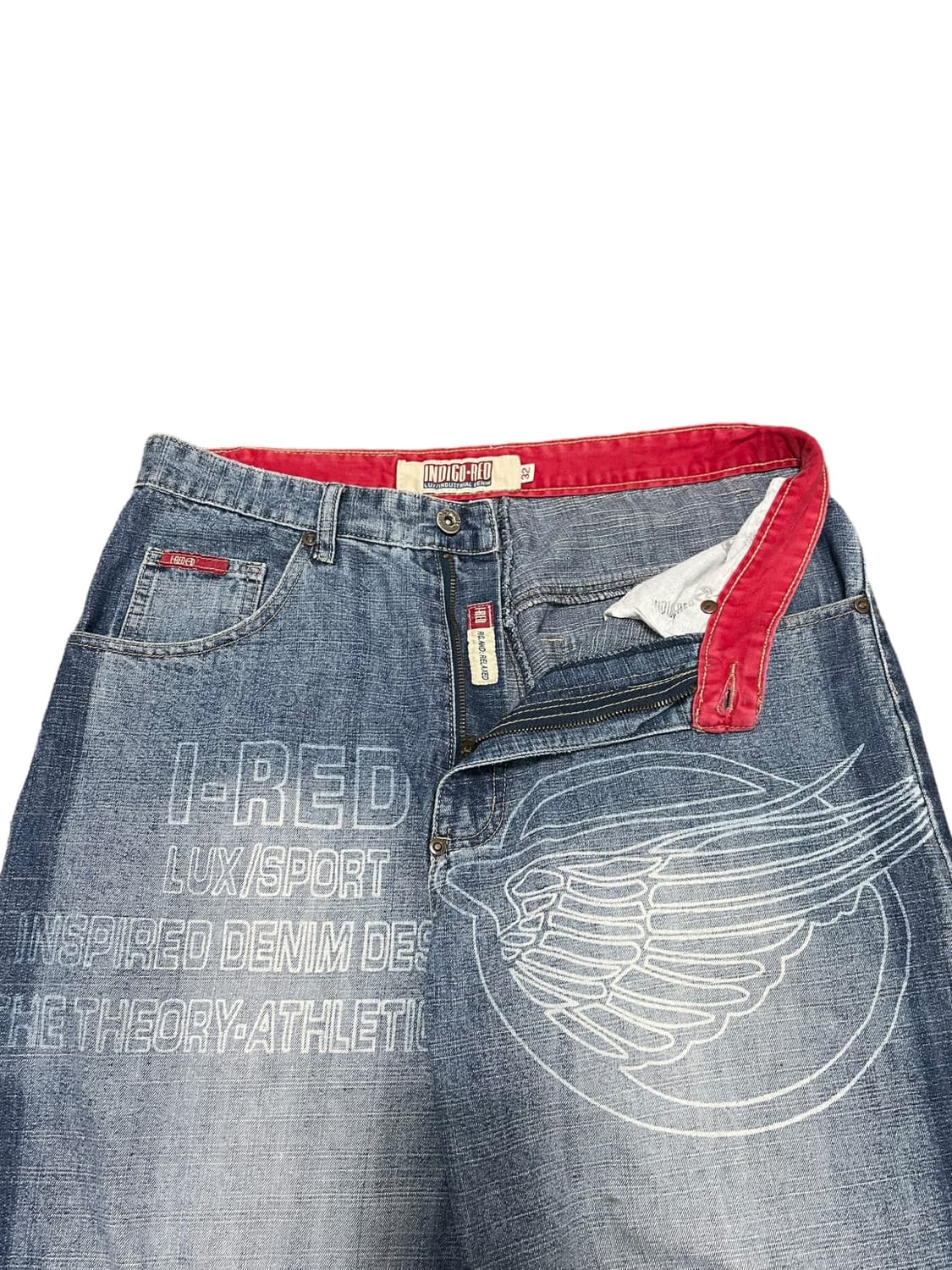 프린팅 워싱 데님팬츠 32 상품이미지4