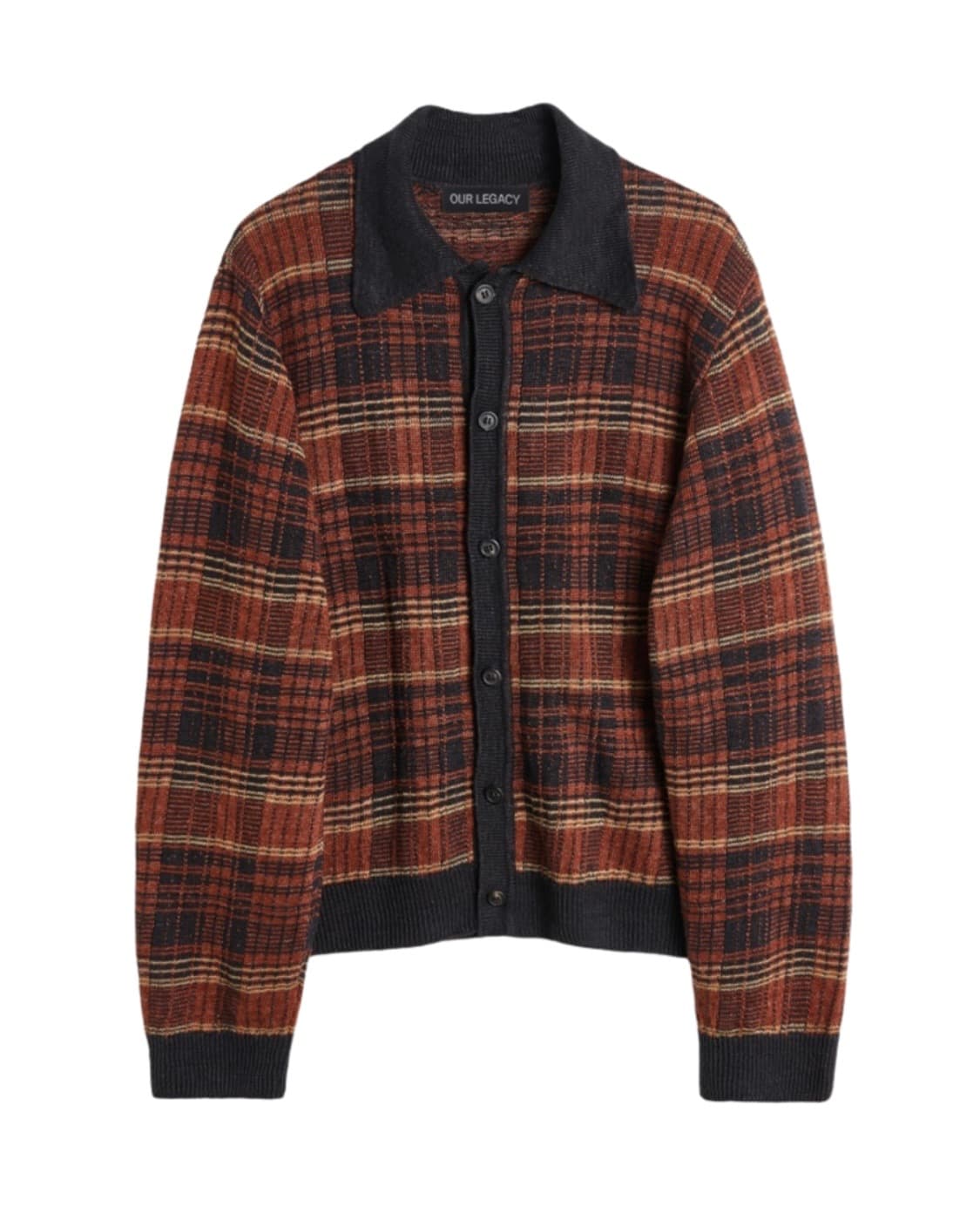 아워레가시 이브닝 폴로 러스트 체크 니트 50 상품이미지1