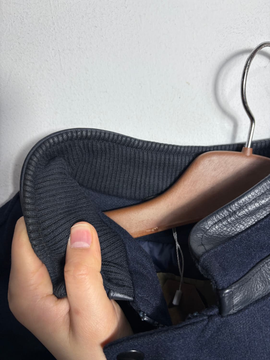 North end 울 가죽 바시티 자켓 상품이미지6