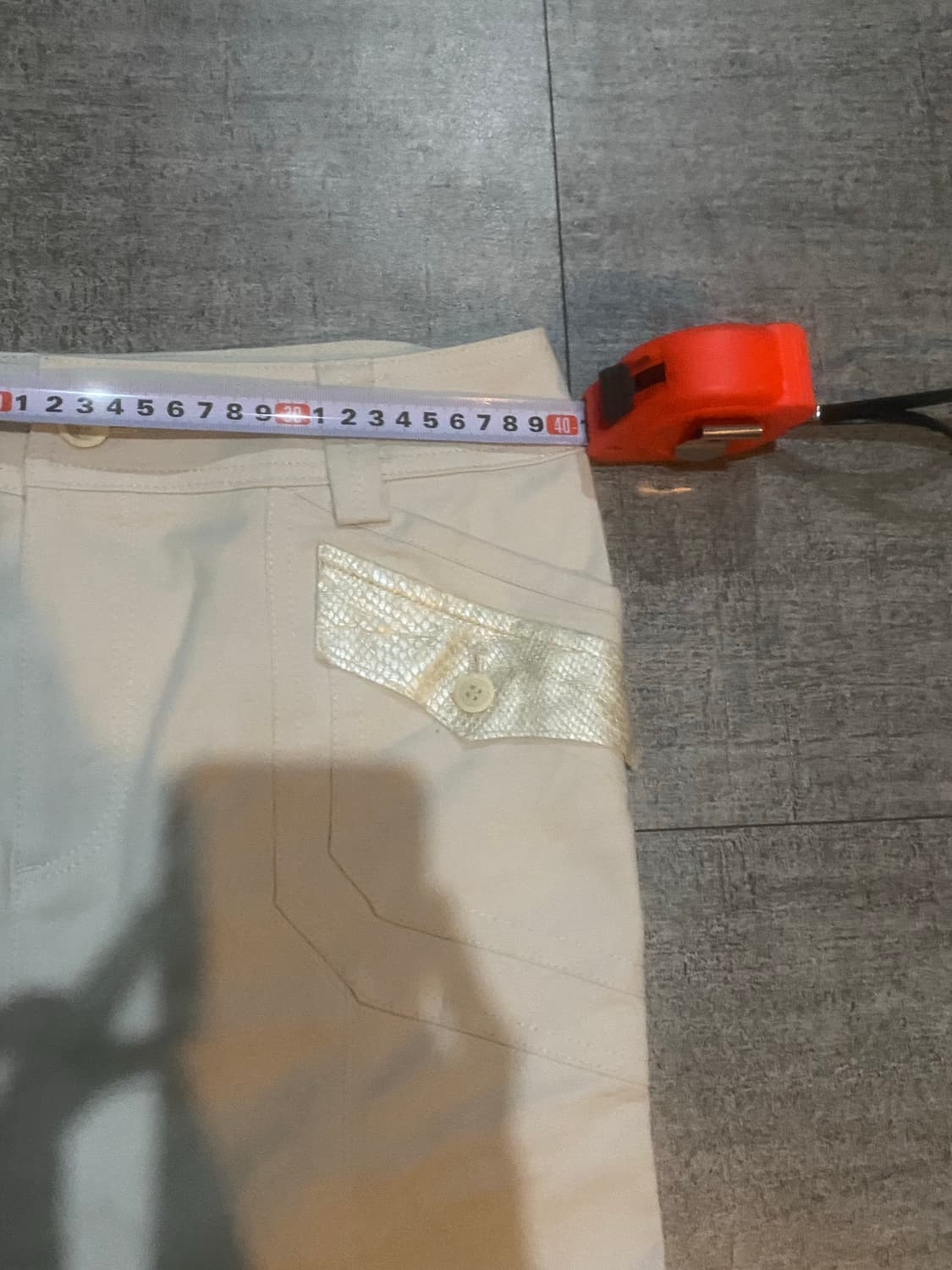 일본빈티지 Mlle 핀터깔y2k 보헤미안 뱀가죽포켓 미디스커트 상품이미지3