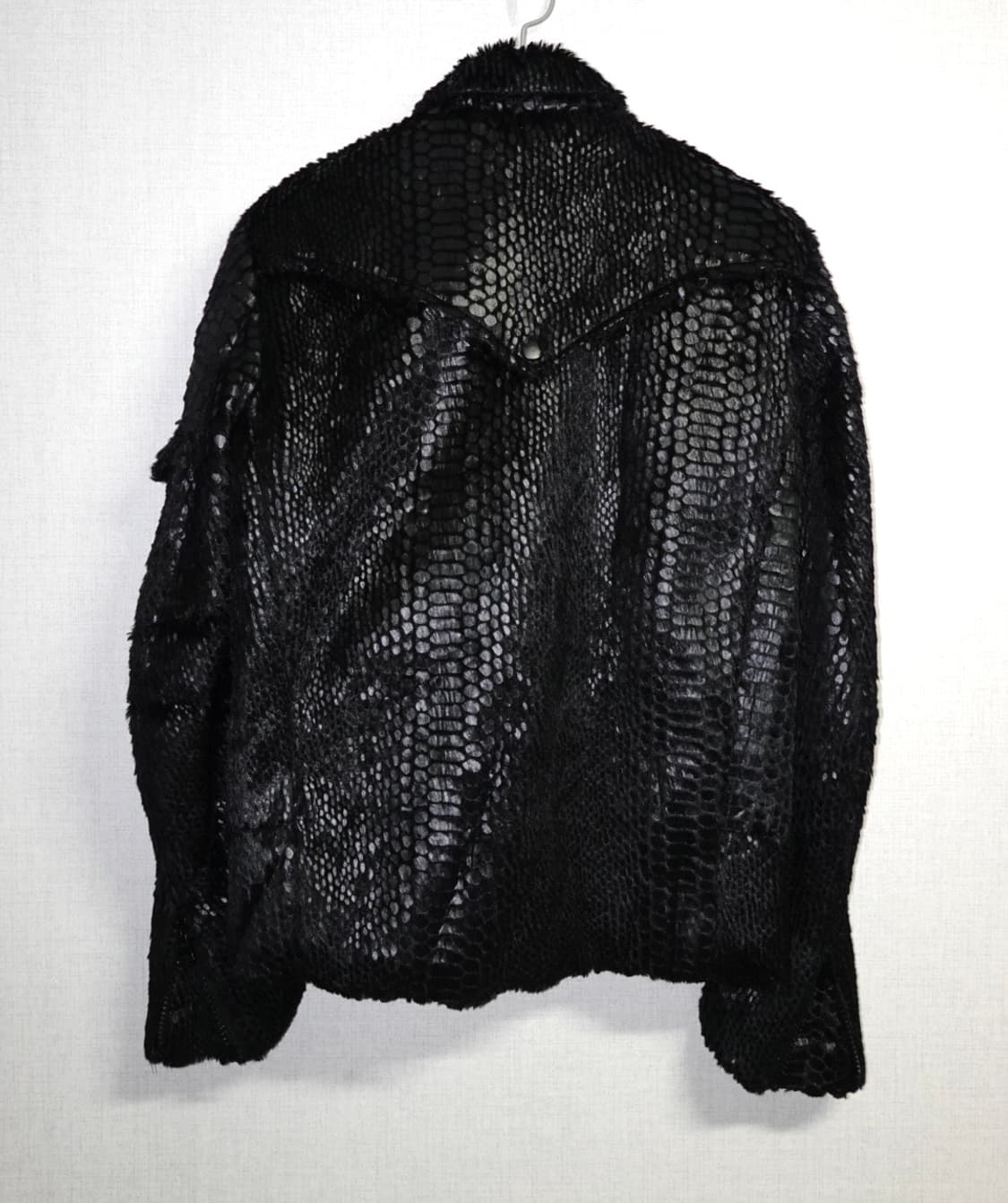 글램 펑크 블랙 스네이크 텍스처 자켓 상품이미지4