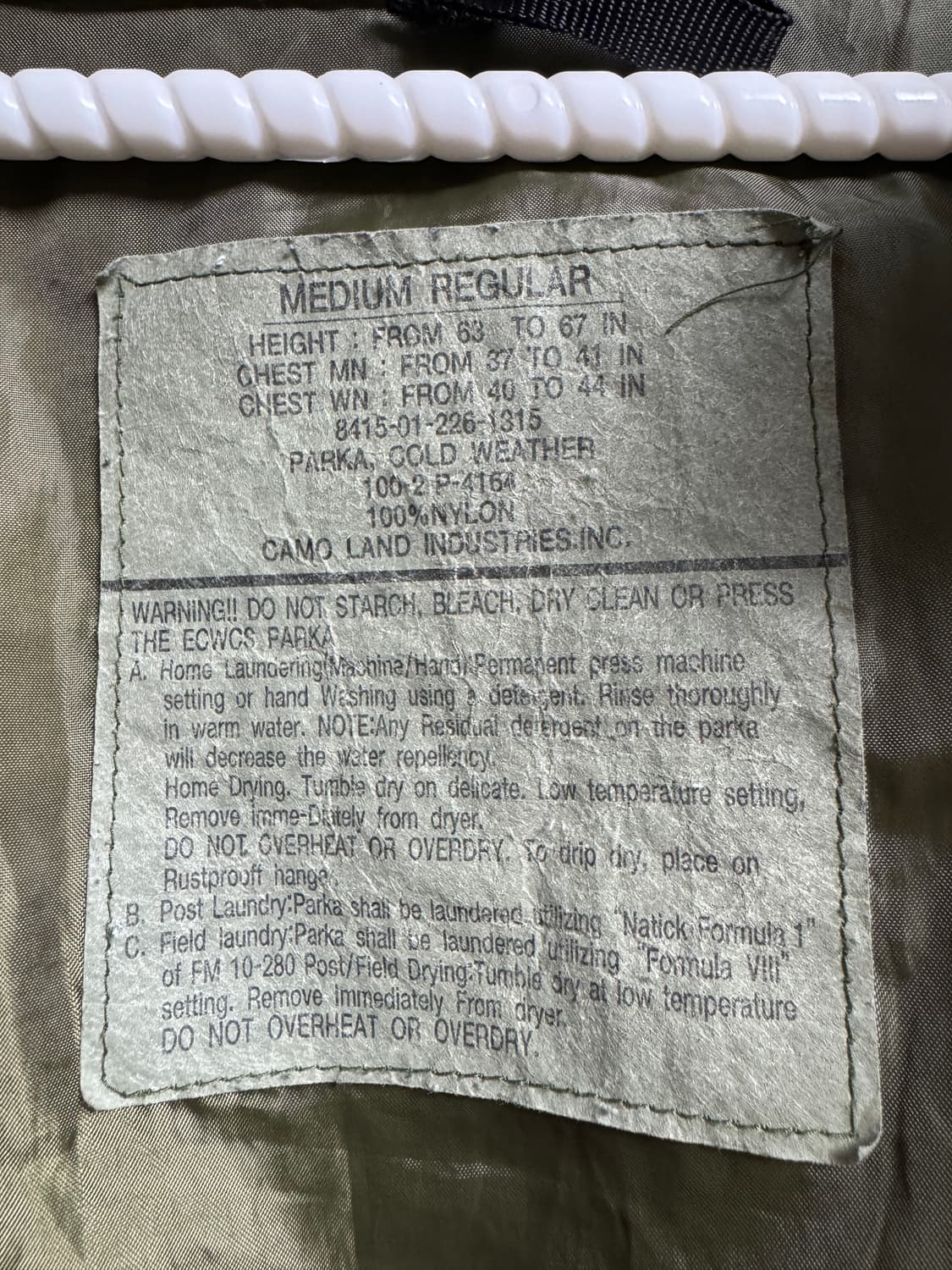 미군 우드랜드 콜드웨더 고어텍스 파카 M/R 상품이미지6