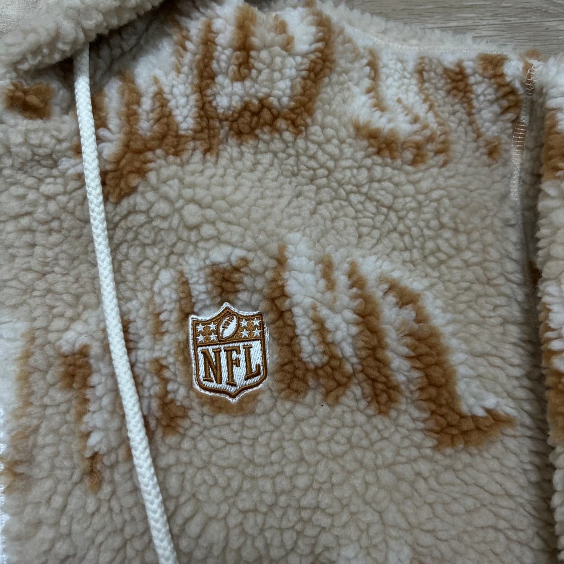 NFL 앤에프엘 어페럴 뽀글이 후리스 플리스 후드자켓 [베이지] M/95 상품이미지4