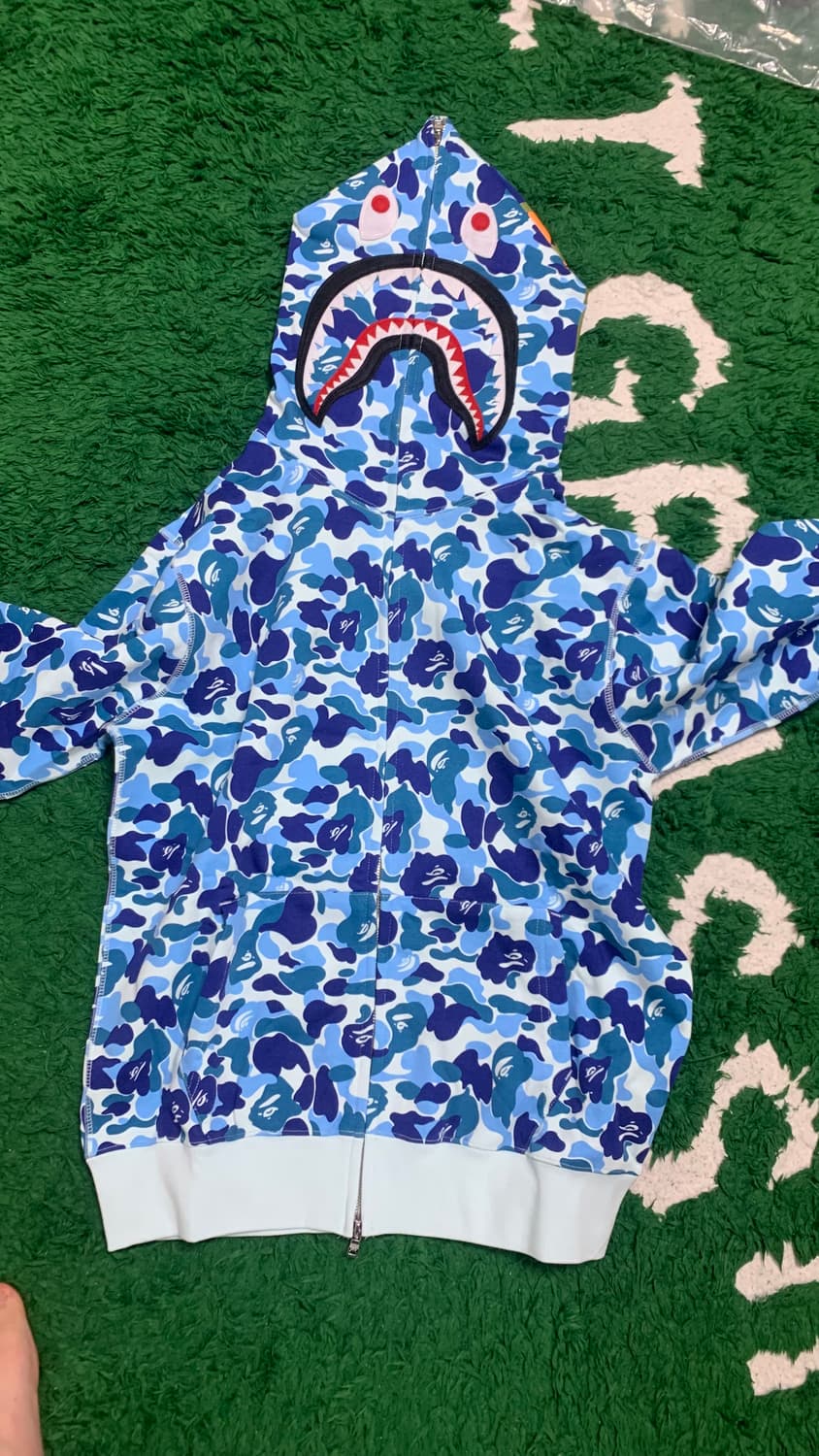 베이프 후드집업 파랑 새상품 상품이미지2