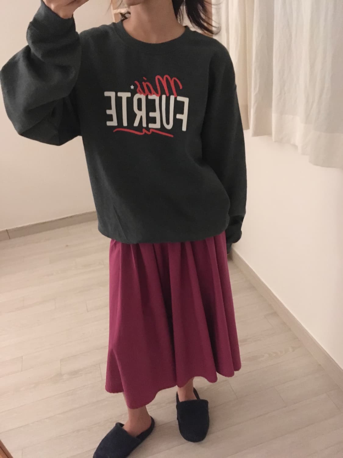 magenta flare skirt 상품이미지8