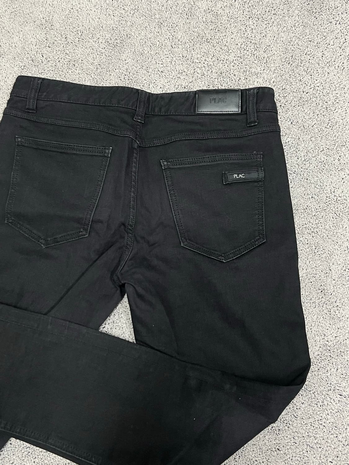 (33) 플랙 슬림 크롭 핏 블랙 진 상품이미지5