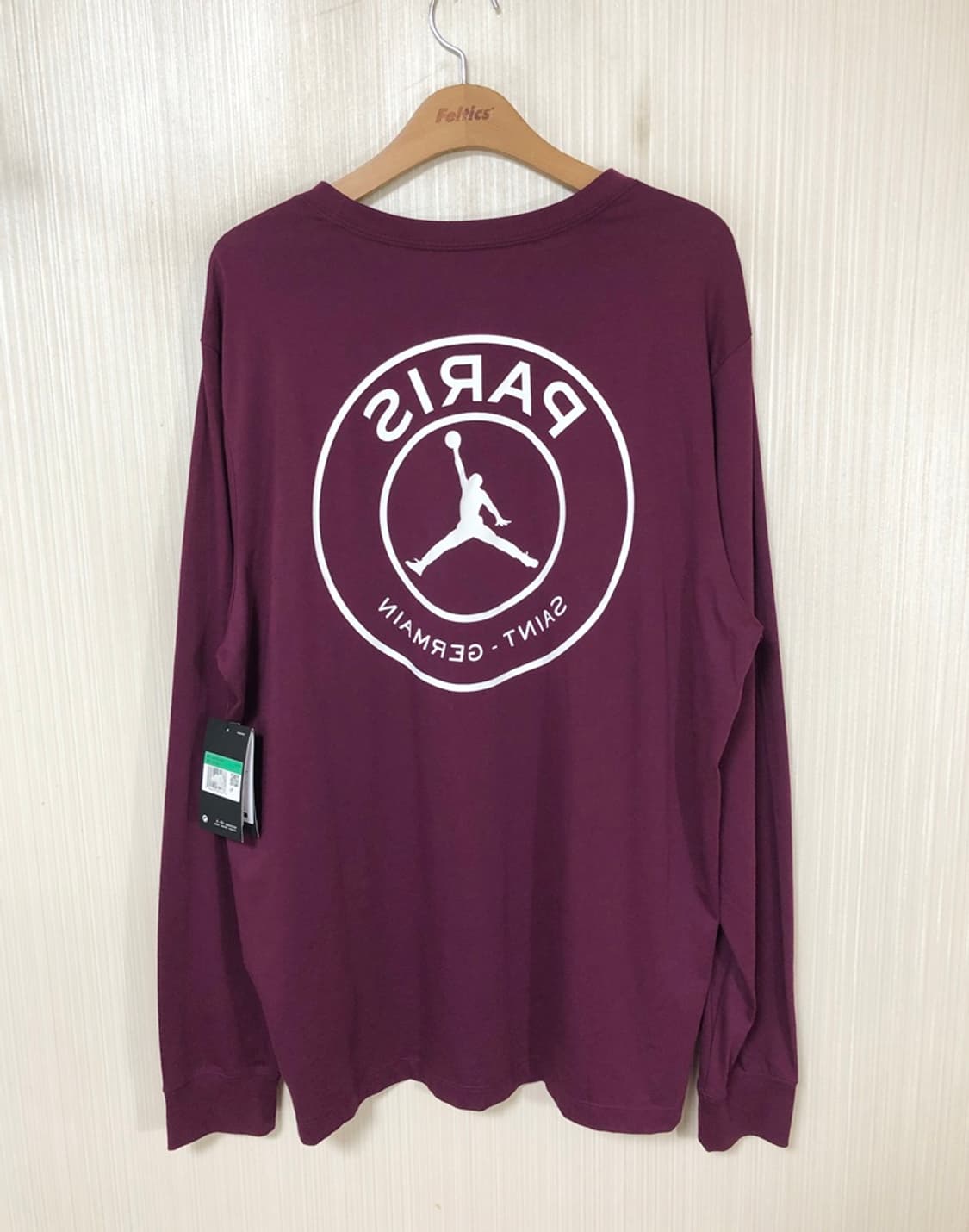 나이키조던X파리생제르맹 빅로고 롱슬리브티셔츠 XL(110) 상품이미지8