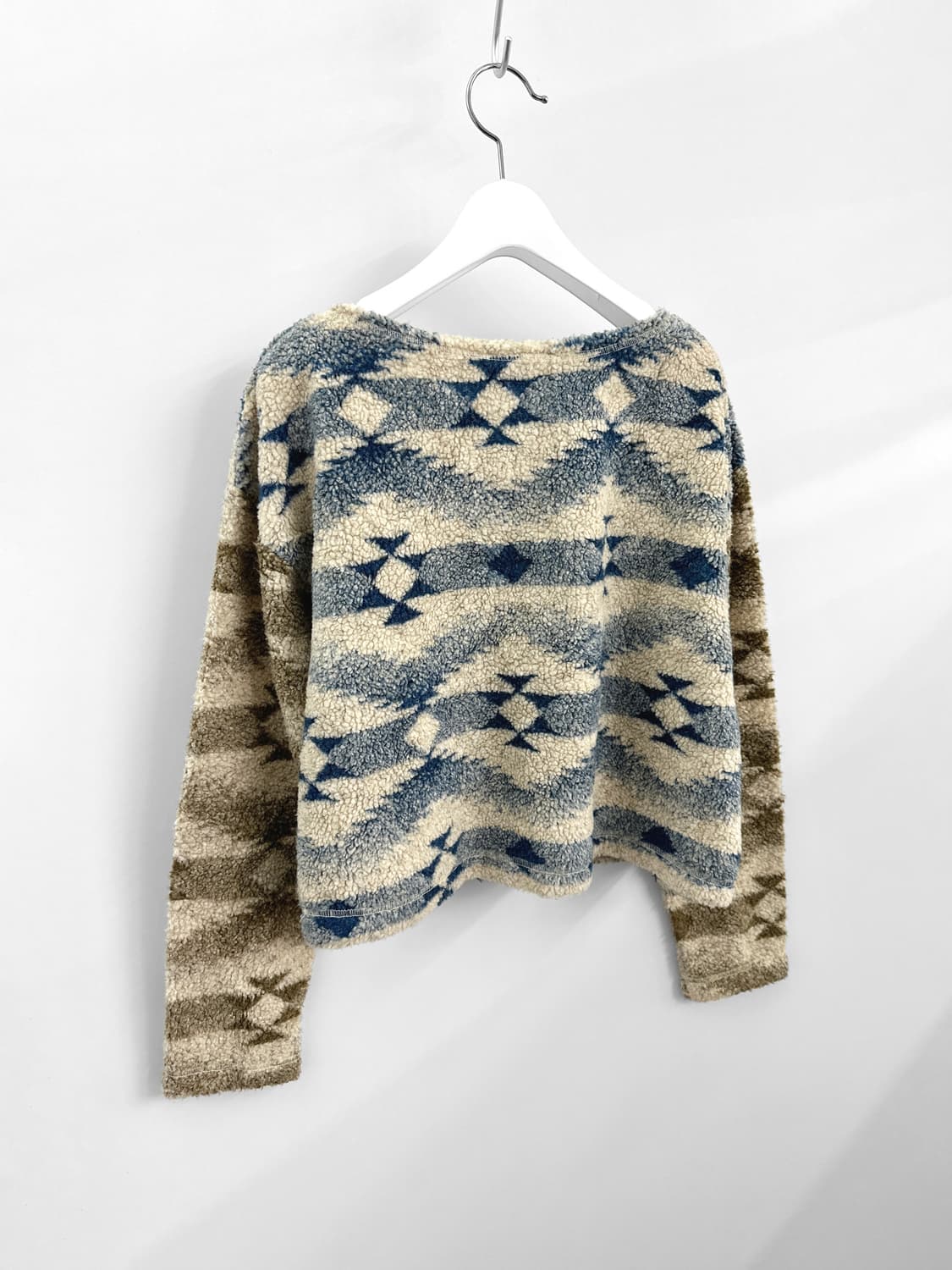 90s 빈티지 Gate18 나바호 패턴 부클 플리스 상품이미지4