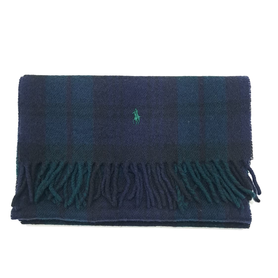 MX324 폴로 랄프로렌 클래식 블랙워치 타탄체크 램스울 목도리 머플러 상품이미지7