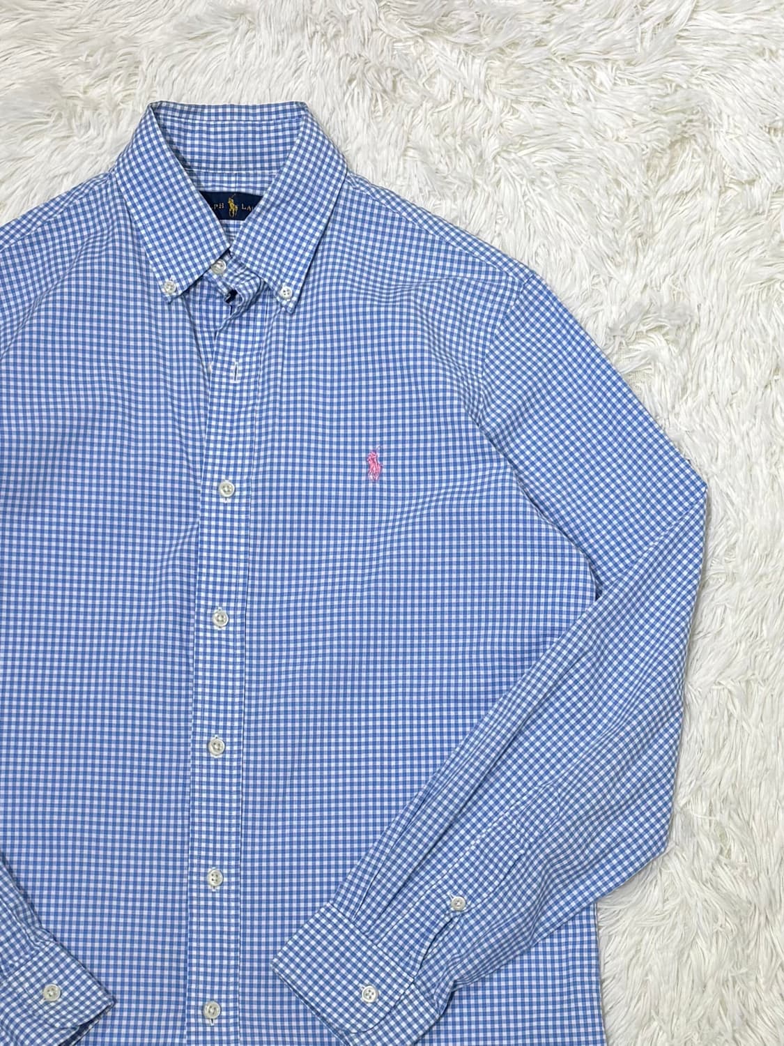 폴로랄프로렌 핑크포니 체크 셔츠 상품이미지5