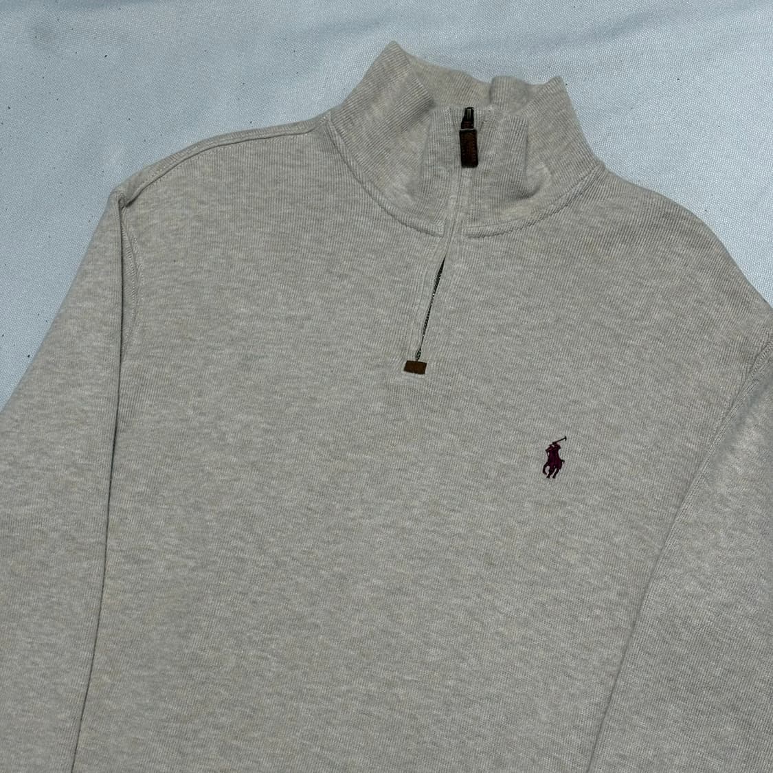 M 폴로랄프로렌 오트밀 반집업 니트 상품이미지1
