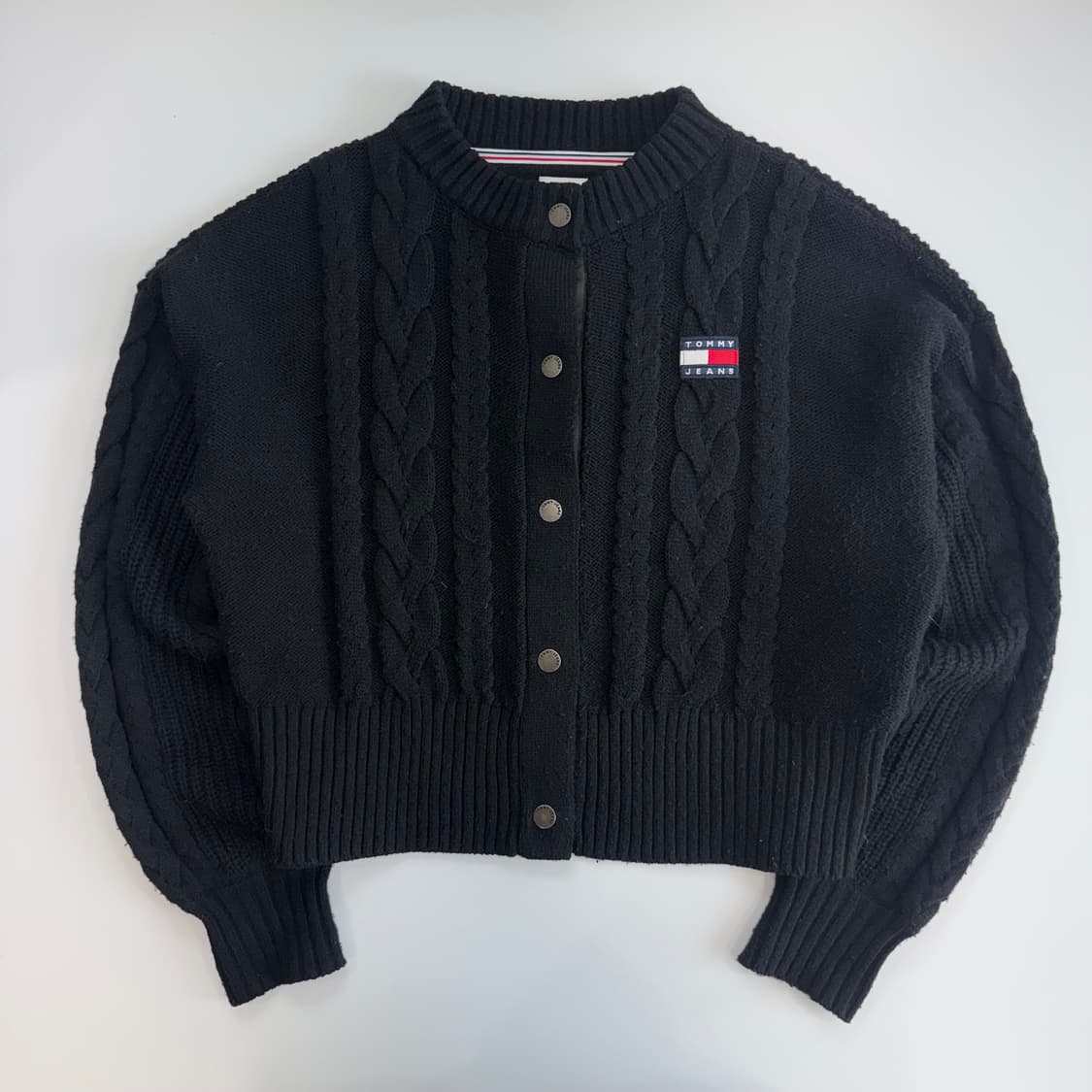 Tommy Hilfiger 타미힐피거 케이블 니트 블랙 가디건 상품이미지3