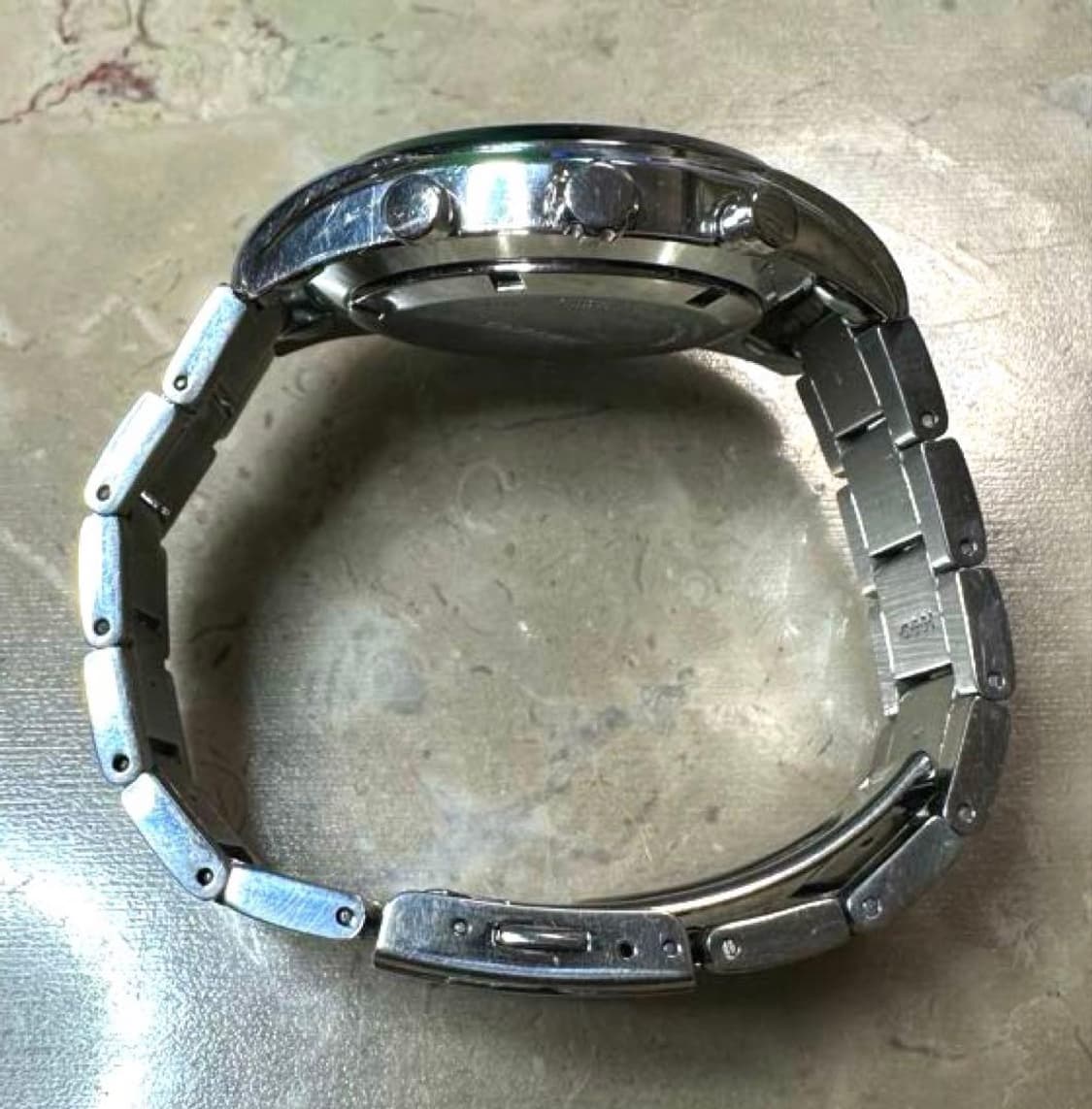 희귀 세이코 크로노그래프 100M 블루 다이얼 남성 메탈 시계 상품이미지3