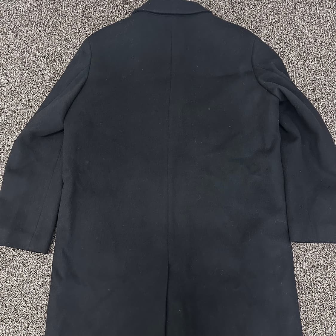 인사일런스 남성 싱글 울 캐시미어 롱코트 블랙 M 상품이미지6