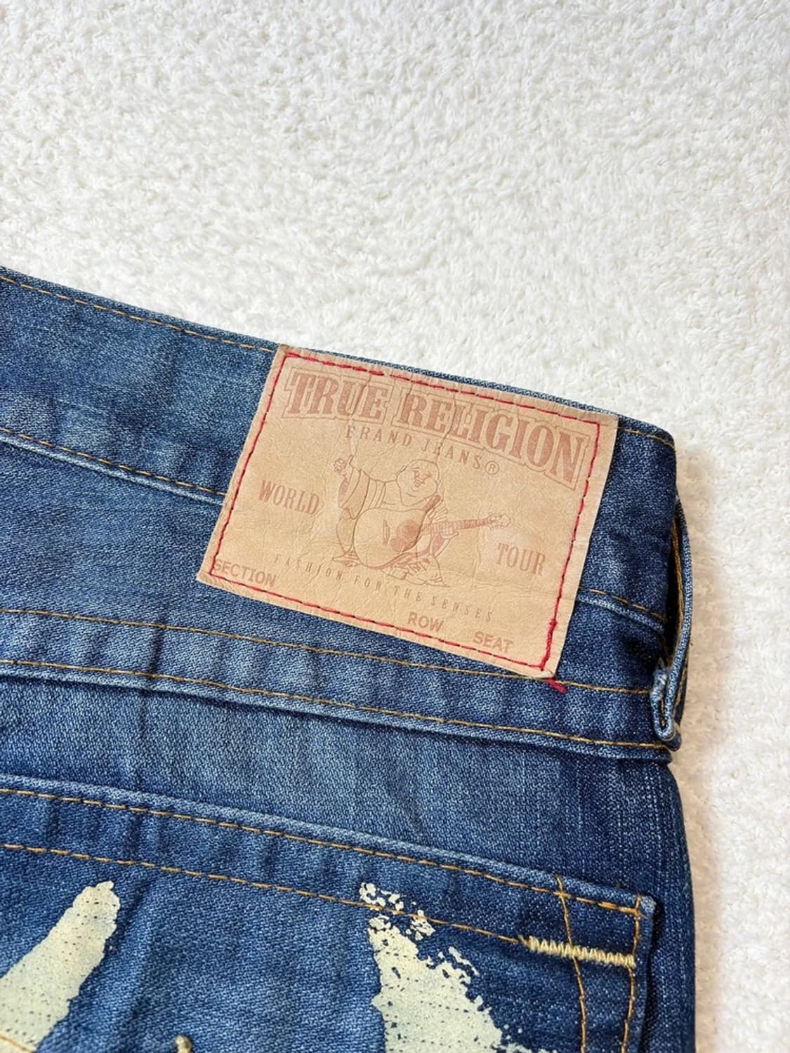 트루릴리젼 00's USA 프린팅 데미지드 데님 팬츠 PN6066 상품이미지3