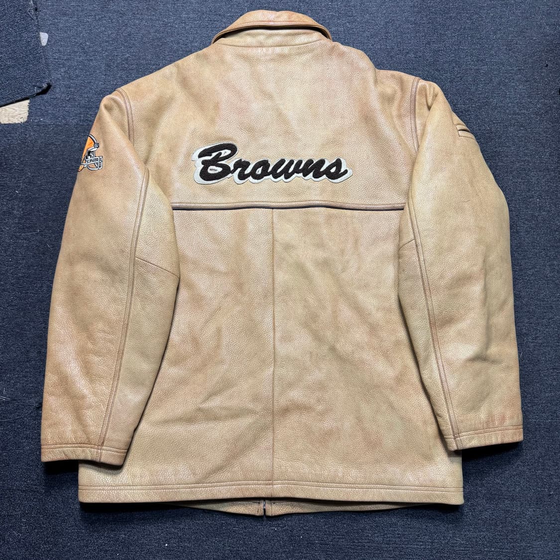 90s Pro Player NFL 팀 덴버 브롱코스 바시티 가죽 자켓  상품이미지2
