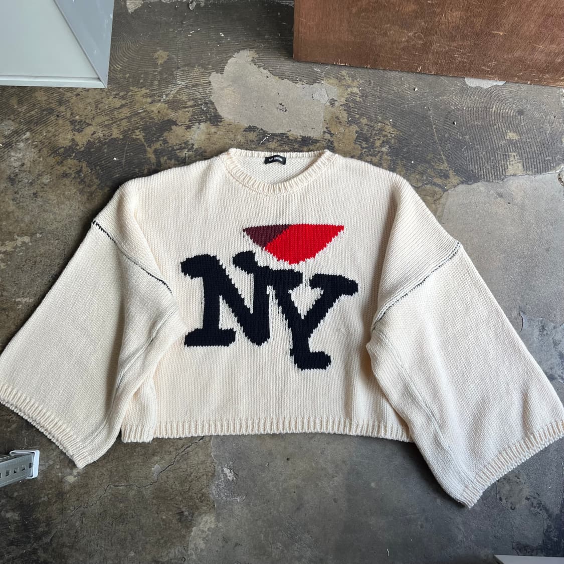 라프시몬스 I Love NY 오버핏 니트 상품이미지2