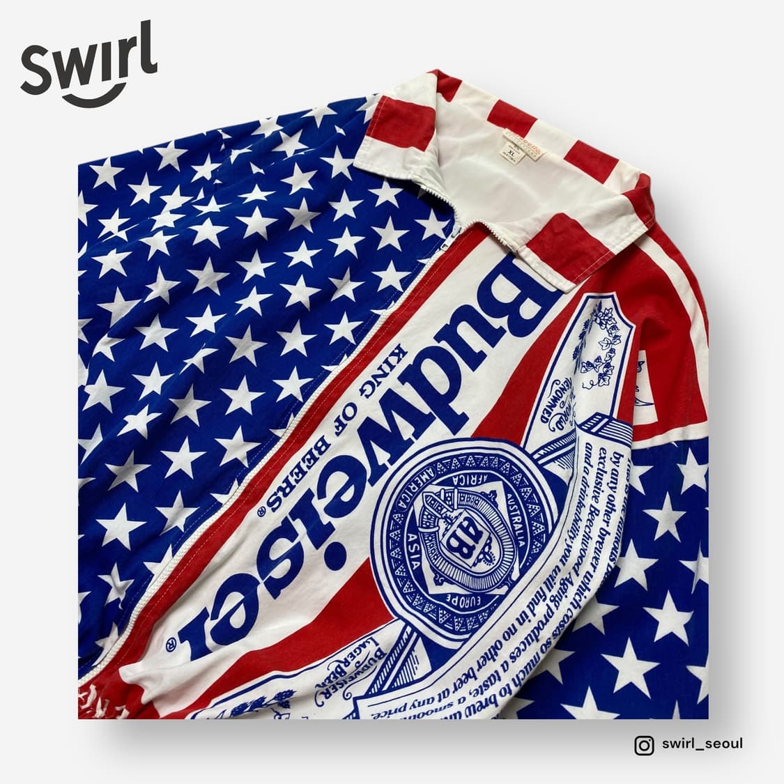 🌊USA budweiser 성조기  jacket 상품이미지3