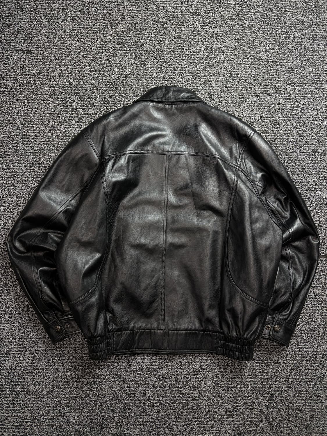 IMPERATORE 아카이브 램스킨 블랙 레더 봄버 자켓 2019 상품이미지4