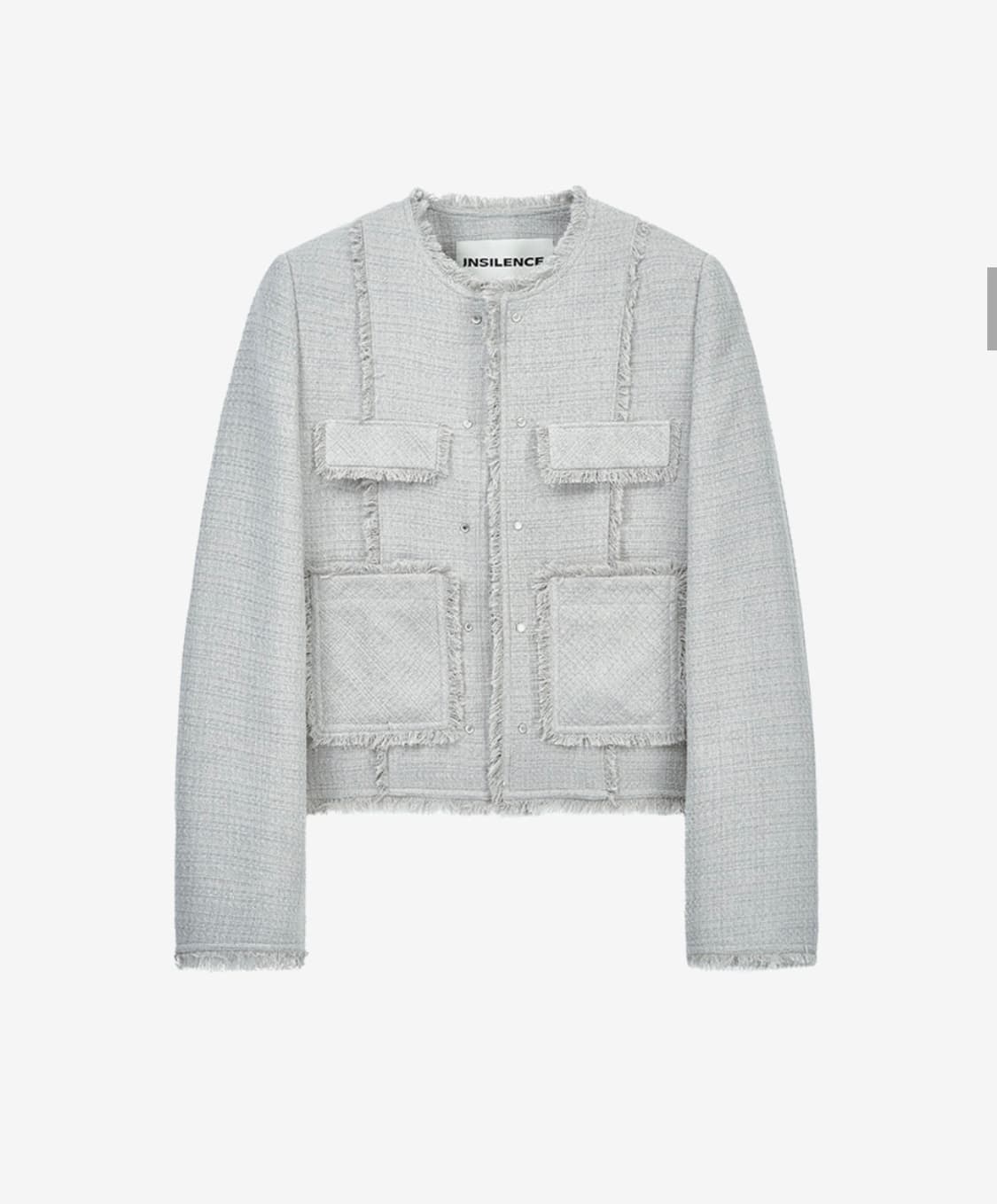 26SS 인사일런스 스터드 트위드자켓 PALE BLUE 상품이미지2